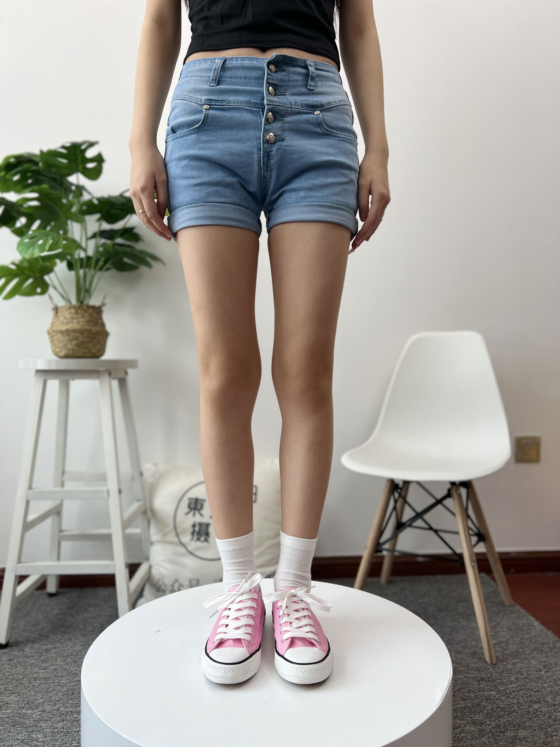 三禾摄影 No.026 牛仔短裤 棉袜 帆布鞋/(176P)