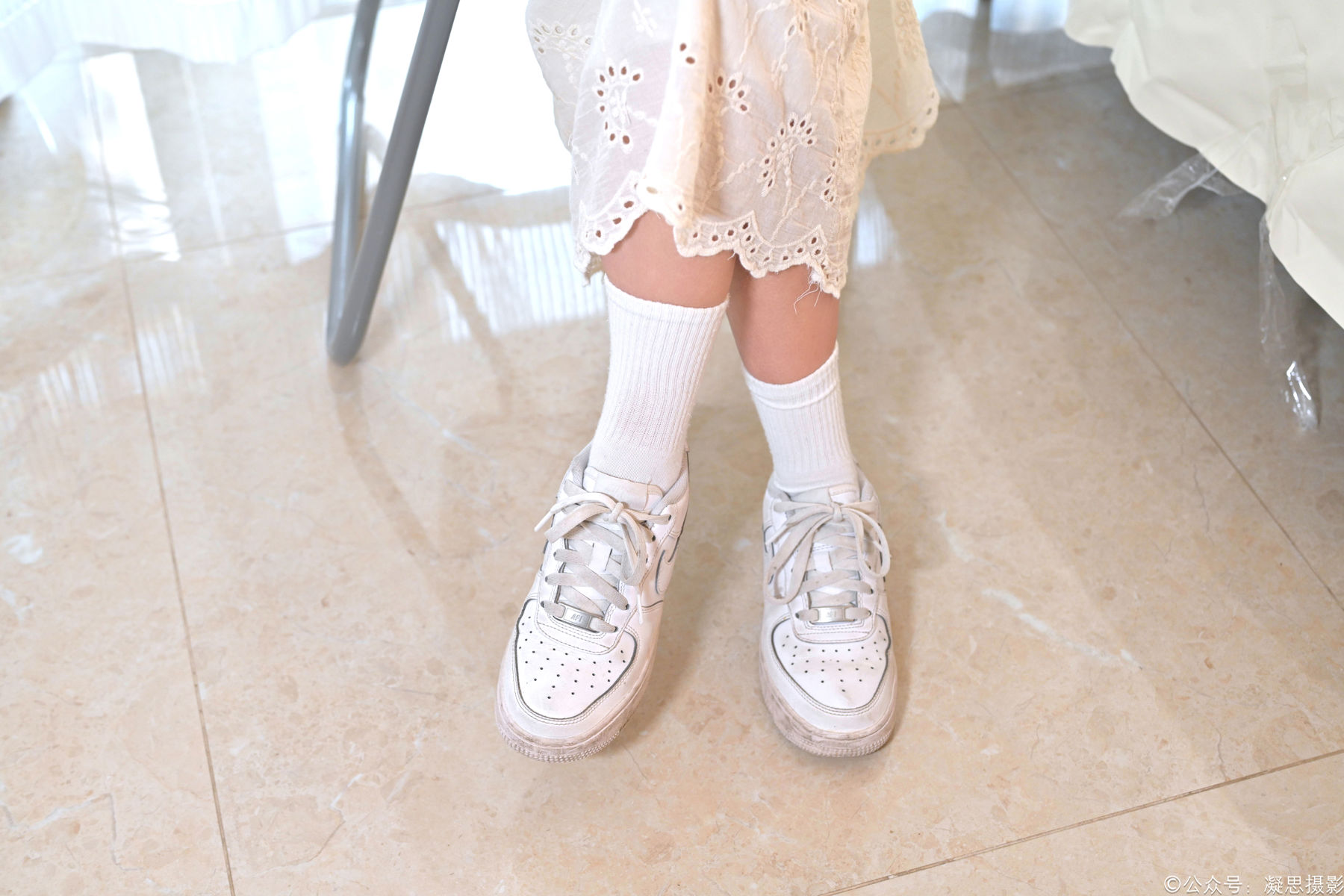 凝思摄影 No.005 琦琦 - 连衣裙、短白袜、平底鞋/(134P)