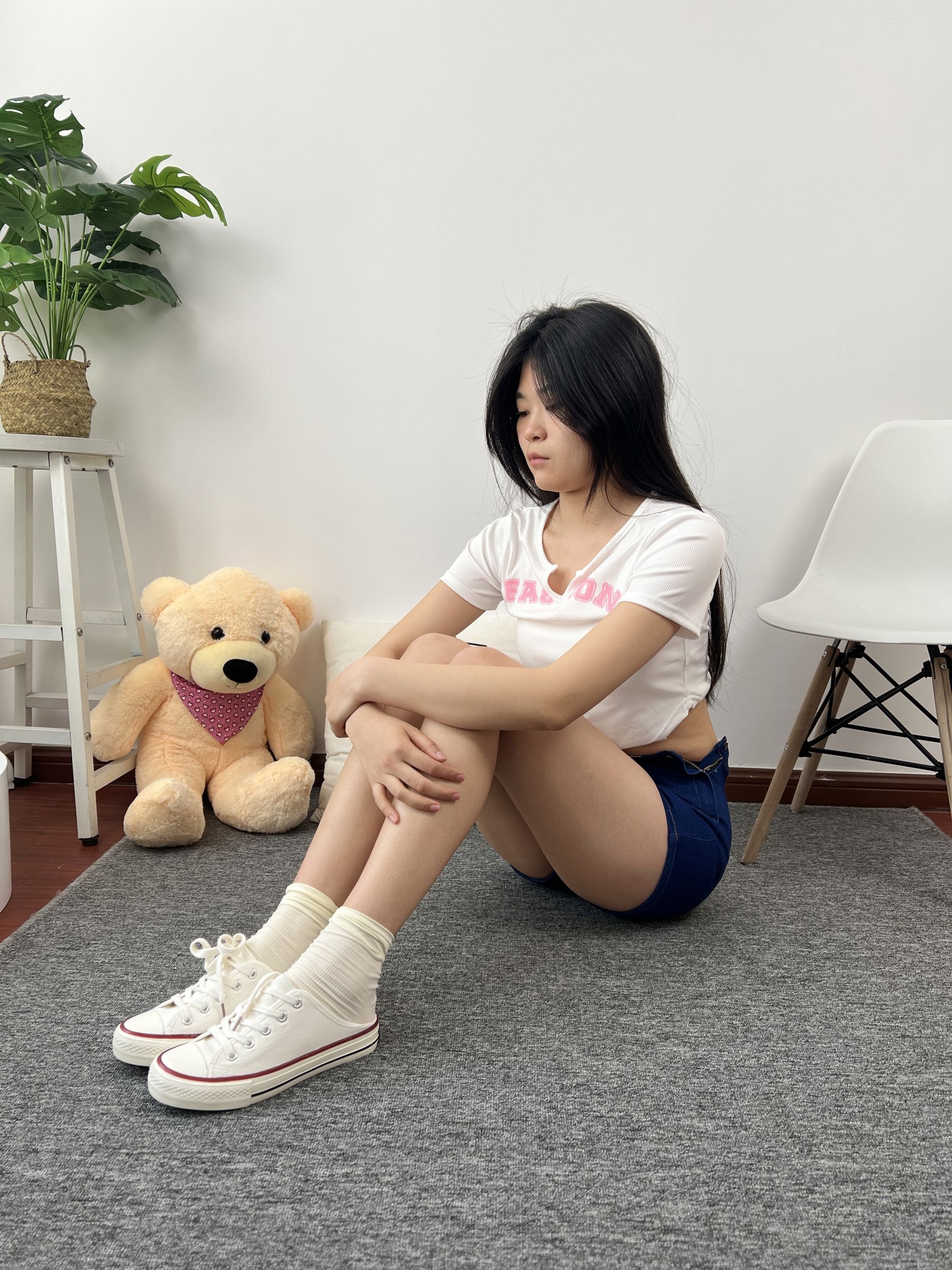 三禾摄影 No.027 牛仔短裤 棉袜 帆布鞋/(213P)