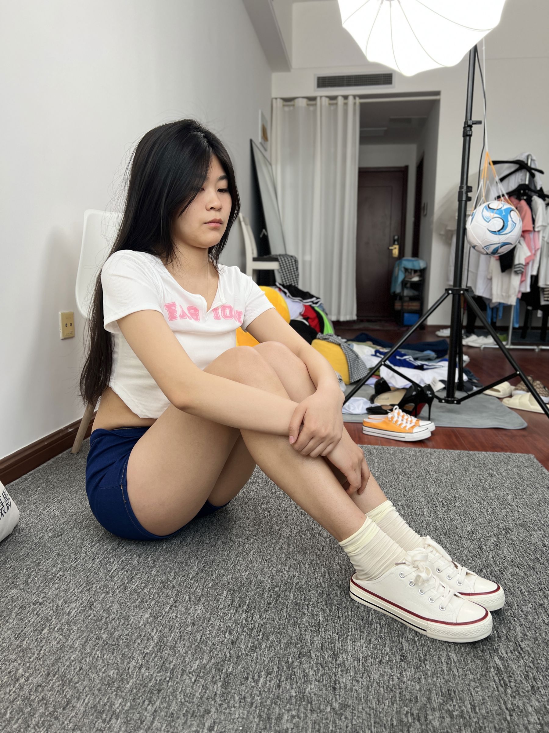 三禾摄影 No.027 牛仔短裤 棉袜 帆布鞋/(213P)