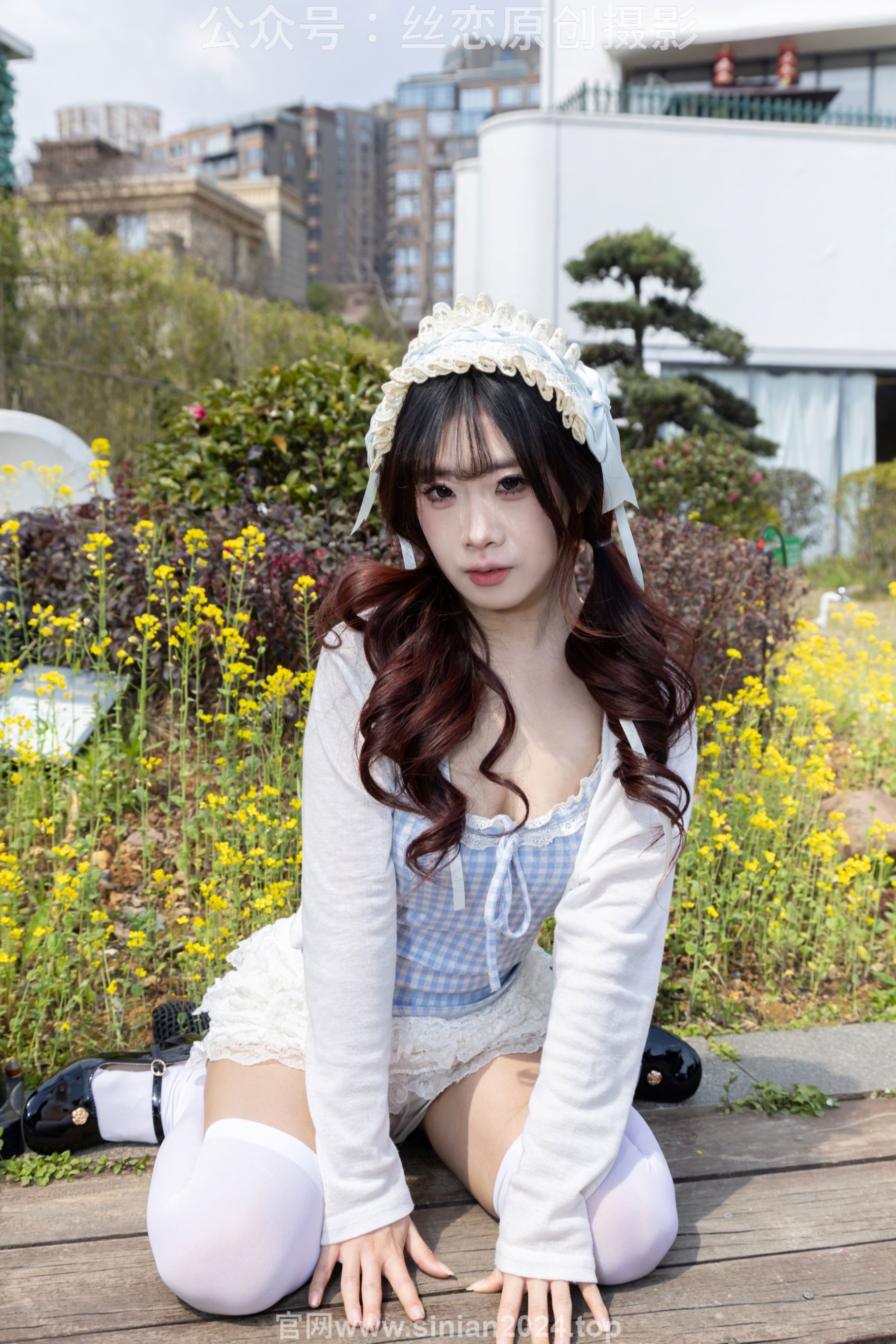 丝恋摄影 No.007 小梦 - 白色JK 超短裙 白色丝袜 黑色皮鞋/(285P)