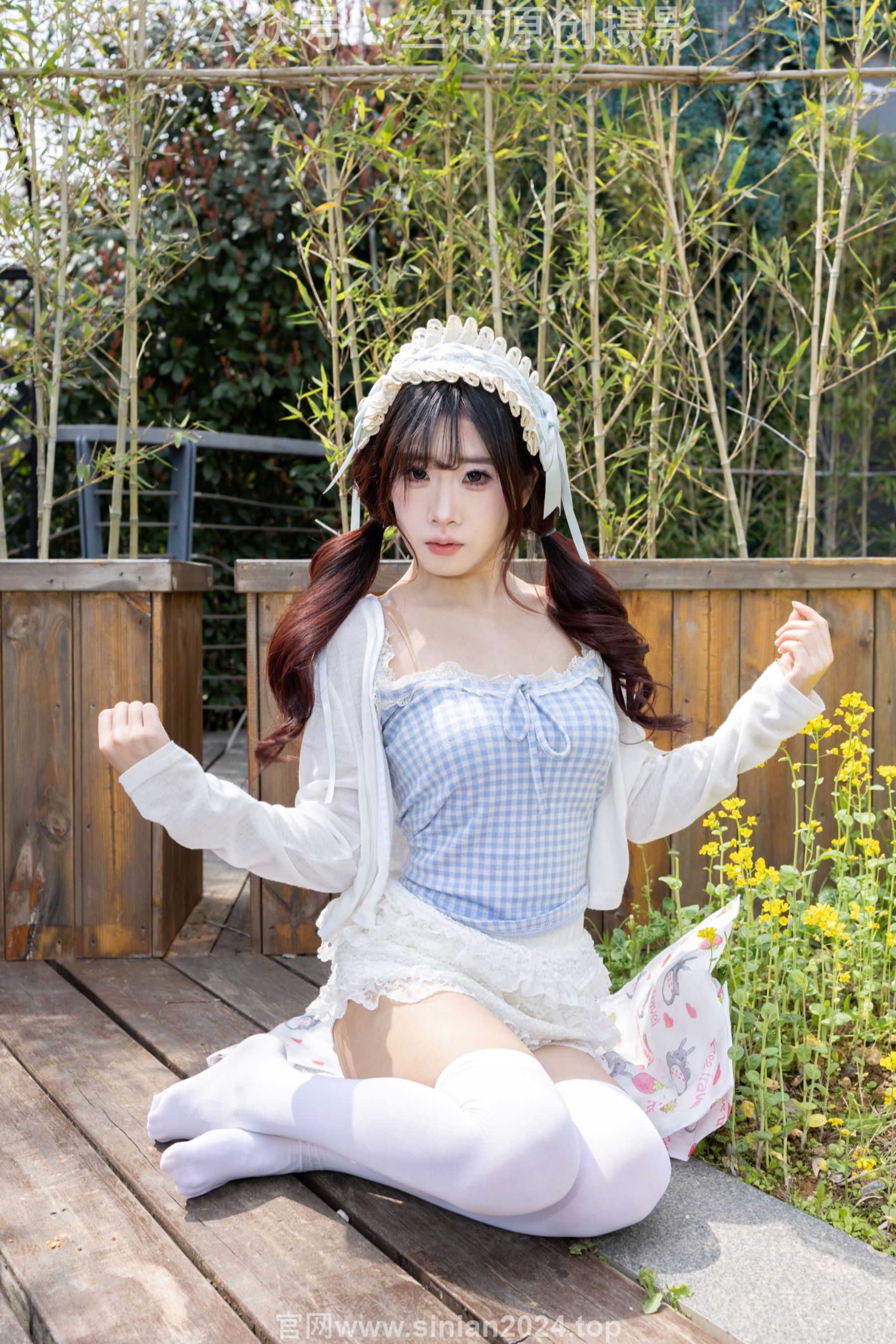 丝恋摄影 No.007 小梦 - 白色JK 超短裙 白色丝袜 黑色皮鞋/(285P)