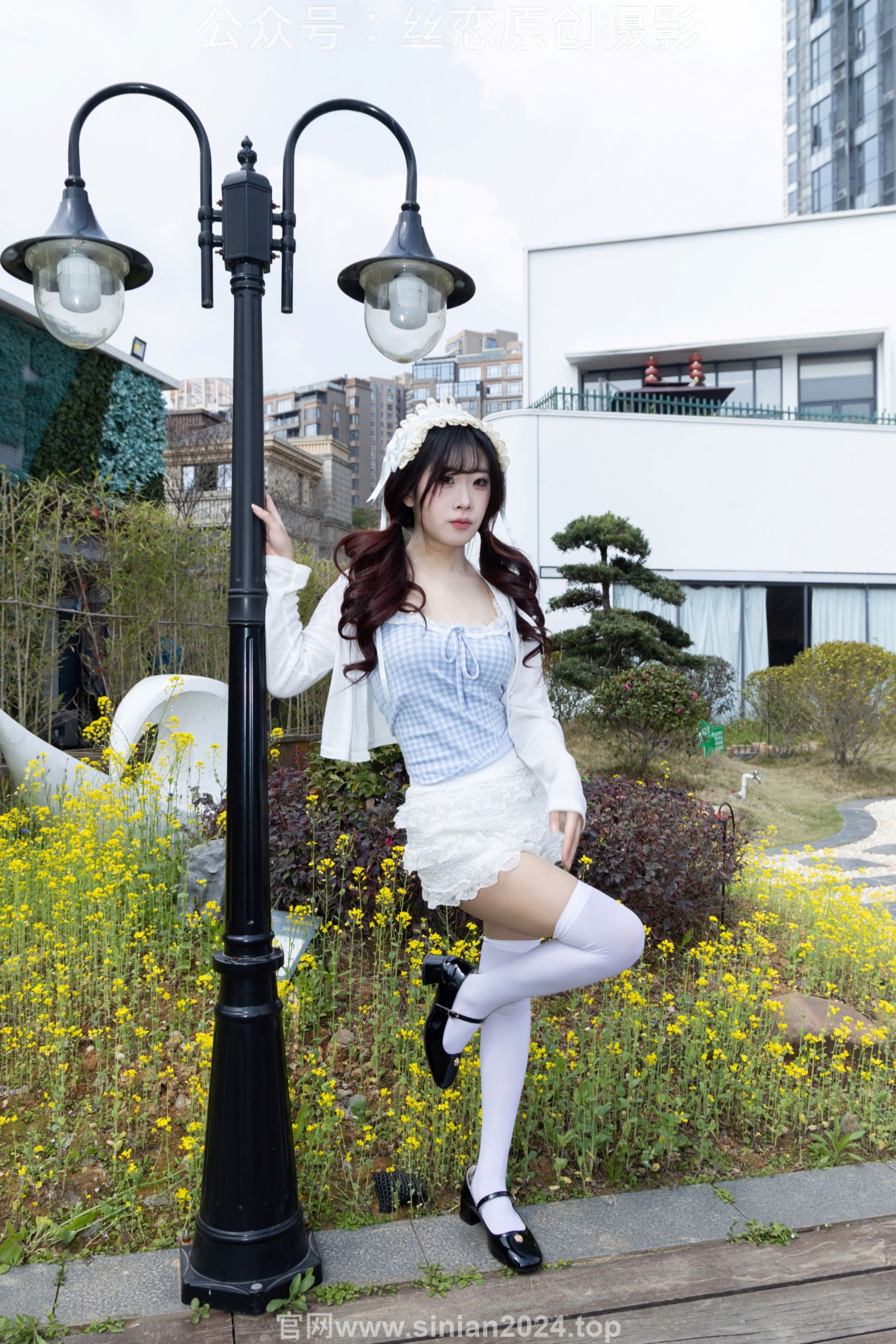 丝恋摄影 No.007 小梦 - 白色JK 超短裙 白色丝袜 黑色皮鞋/(285P)