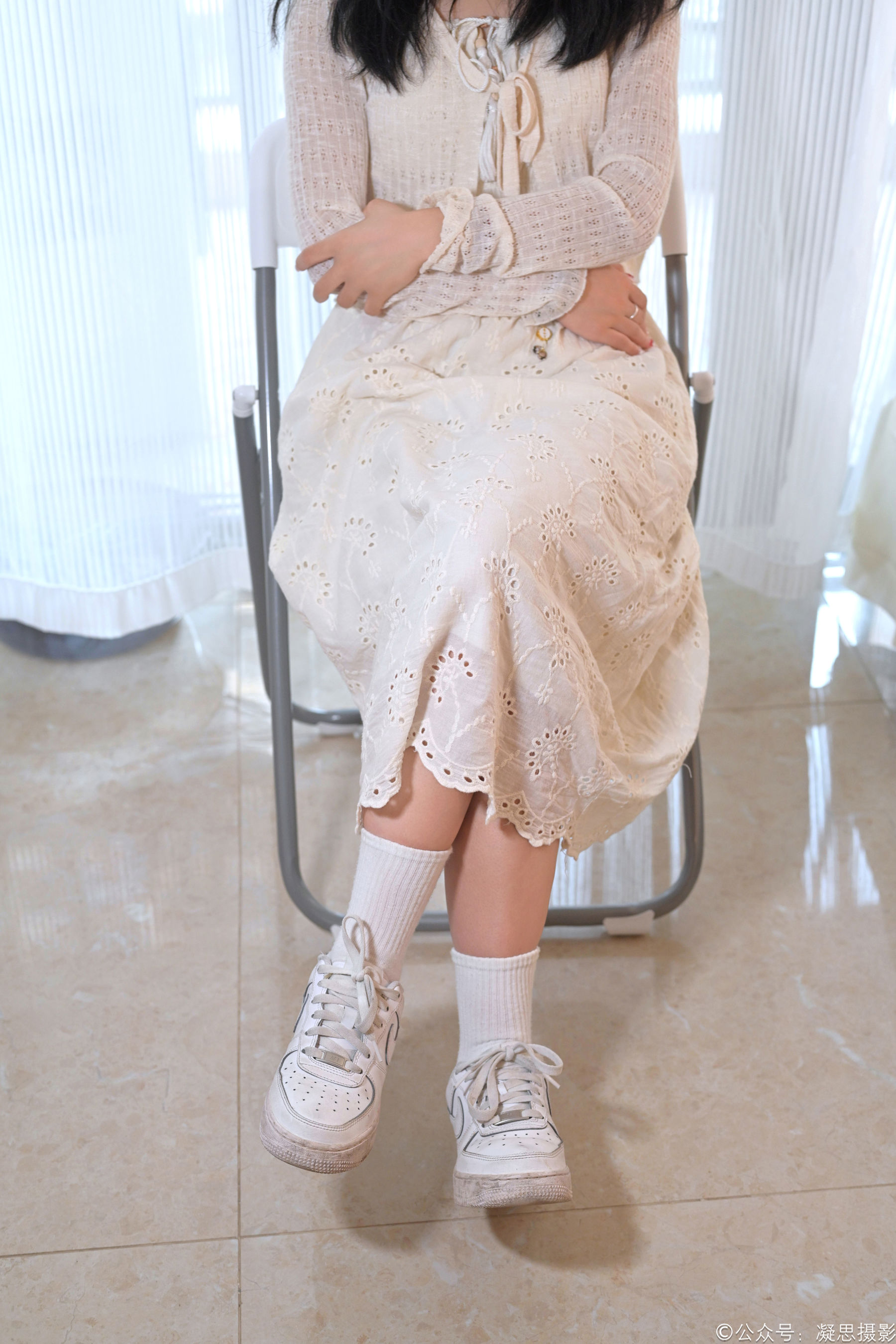 凝思摄影 No.005 琦琦 - 连衣裙、短白袜、平底鞋/(134P)