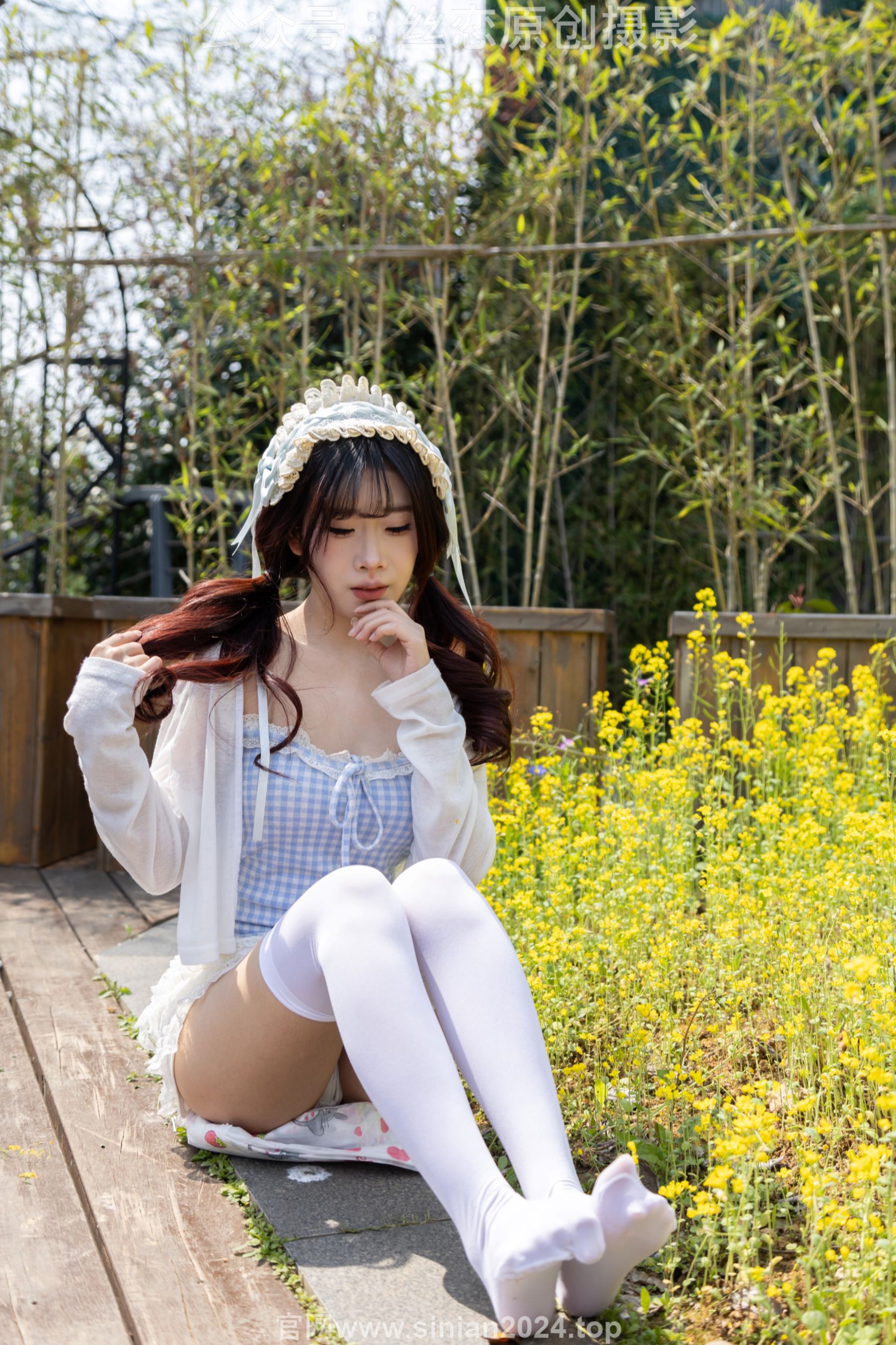 丝恋摄影 No.007 小梦 - 白色JK 超短裙 白色丝袜 黑色皮鞋/(285P)