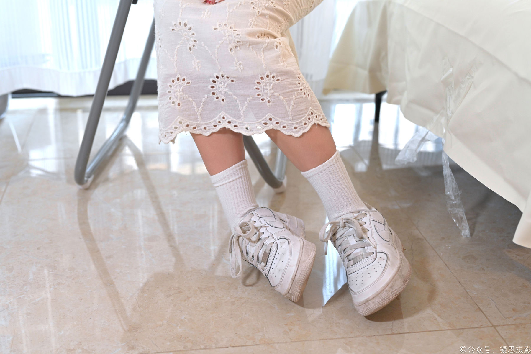 凝思摄影 No.005 琦琦 - 连衣裙、短白袜、平底鞋/(134P)