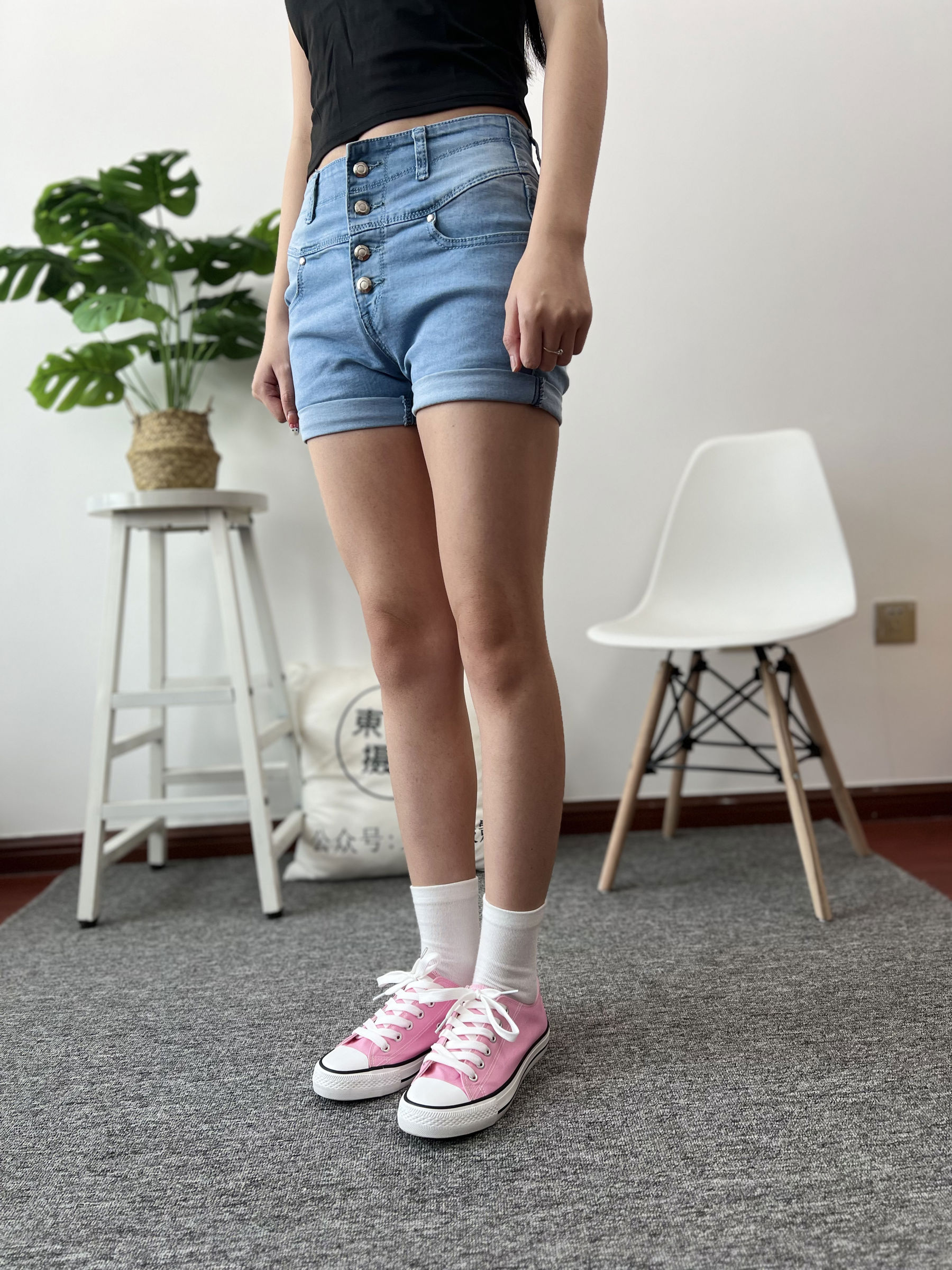 三禾摄影 No.026 牛仔短裤 棉袜 帆布鞋/(176P)