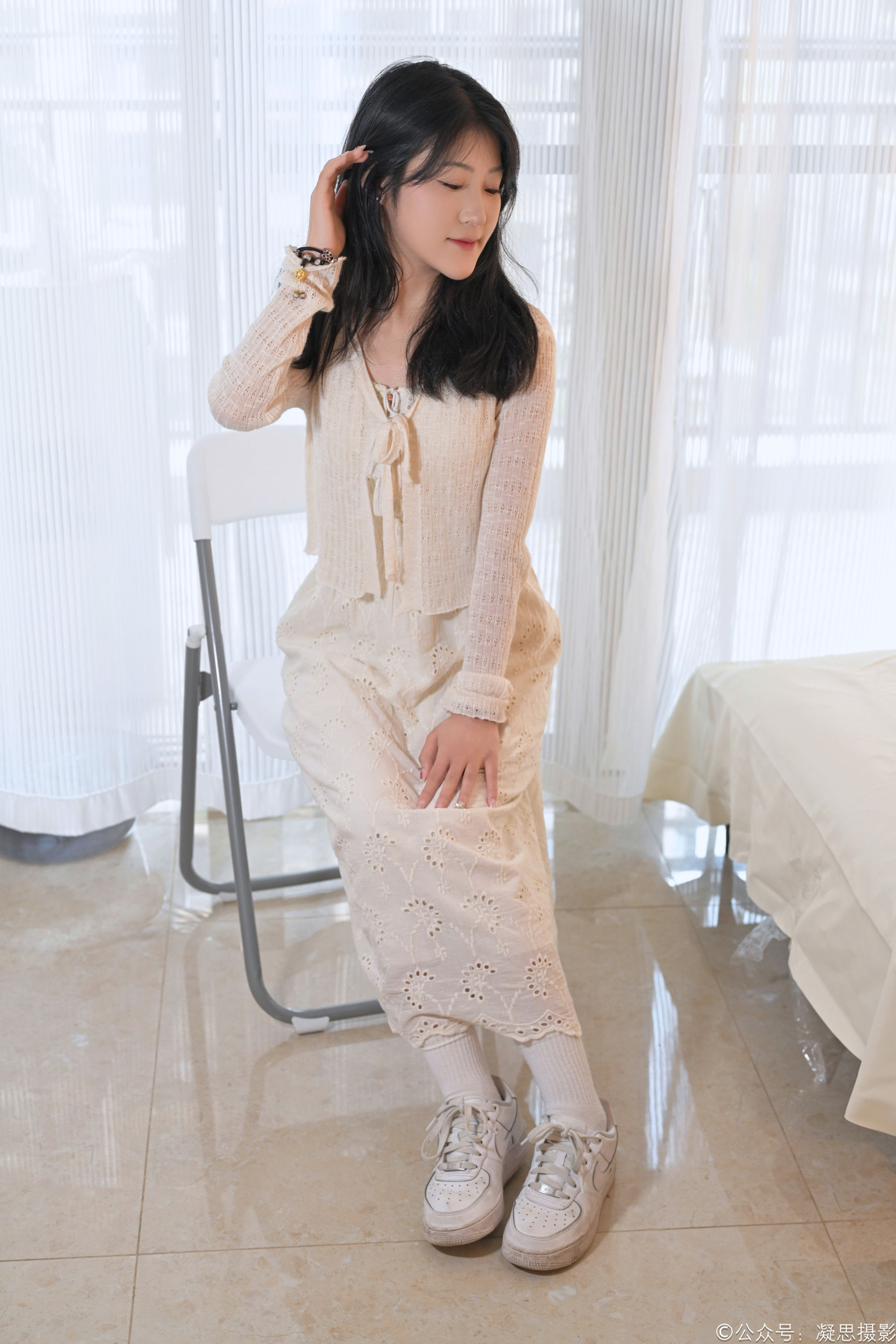 凝思摄影 No.005 琦琦 - 连衣裙、短白袜、平底鞋/(134P)