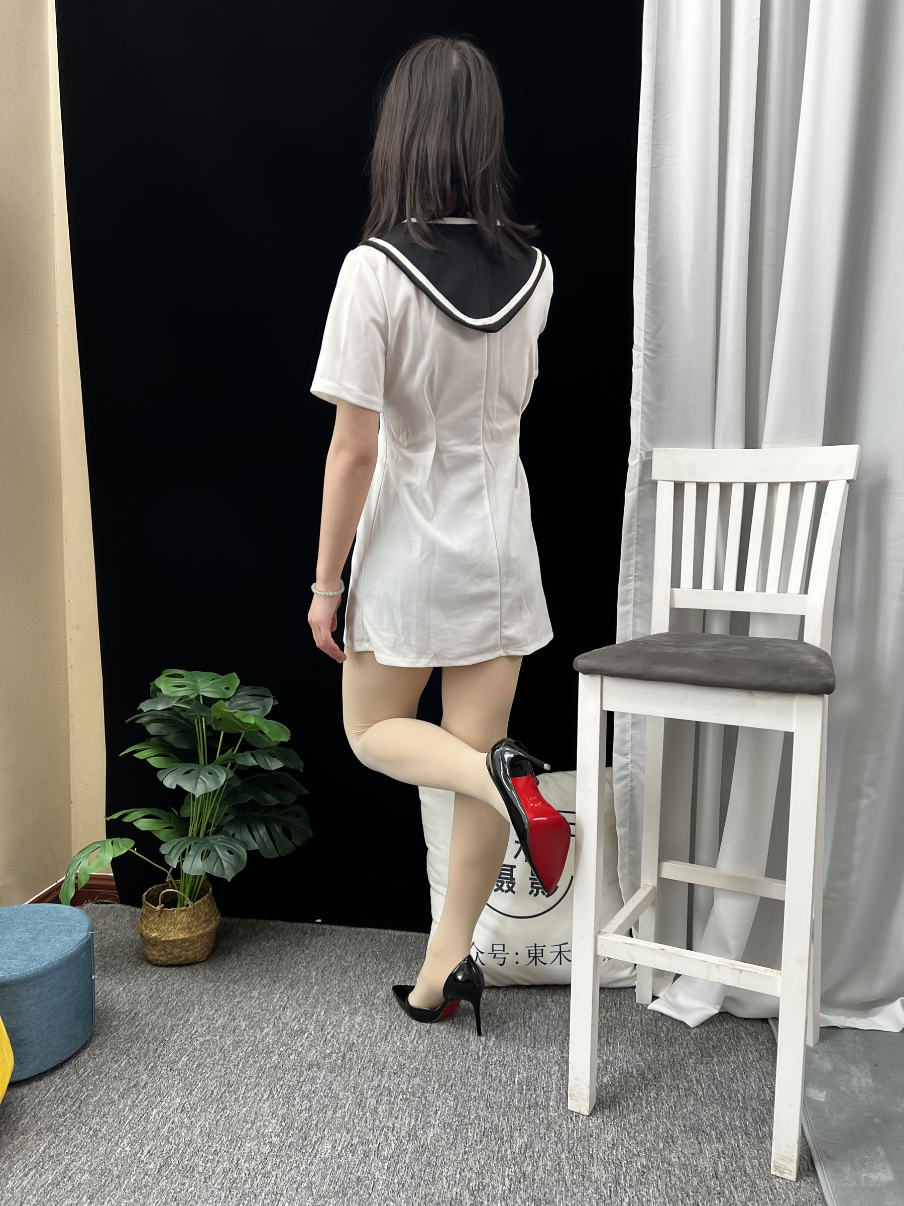 三禾摄影 No.013 海军白裙 高跟/(264P)