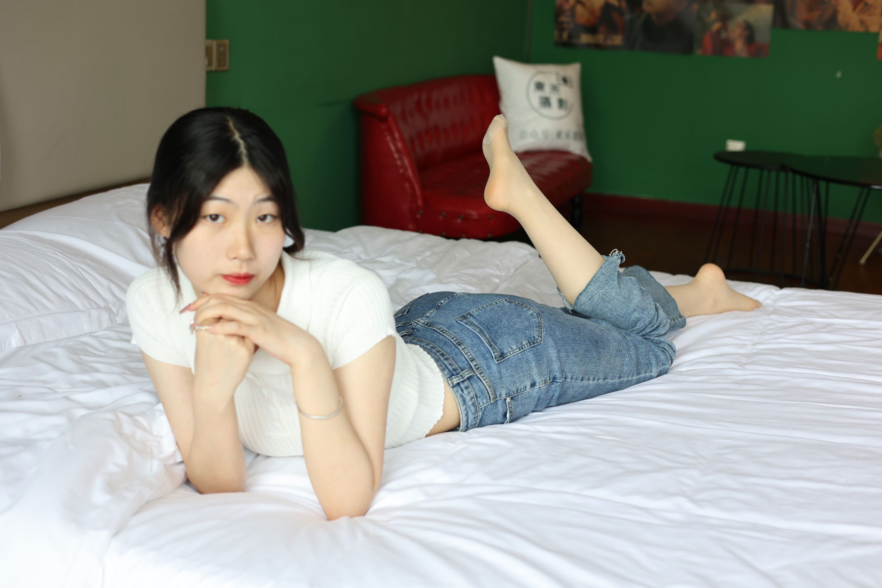 三禾摄影 No.018 牛仔裤 百褶裙 肉丝/(207P)