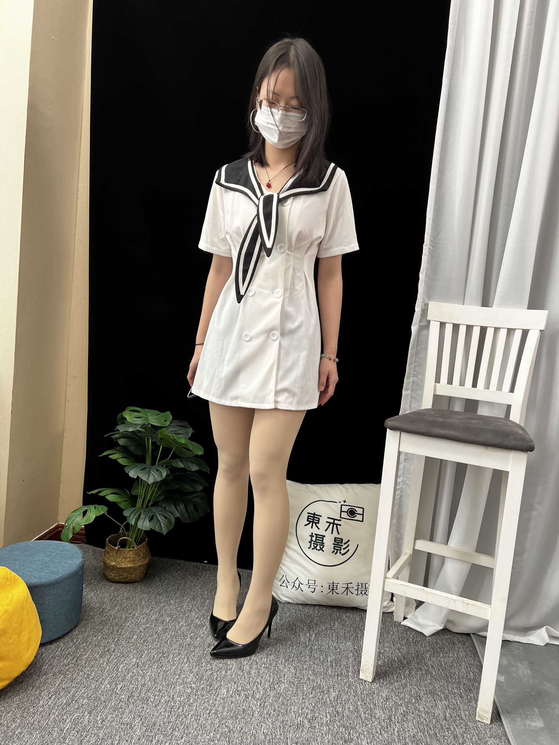 三禾摄影 No.013 海军白裙 高跟/(264P)