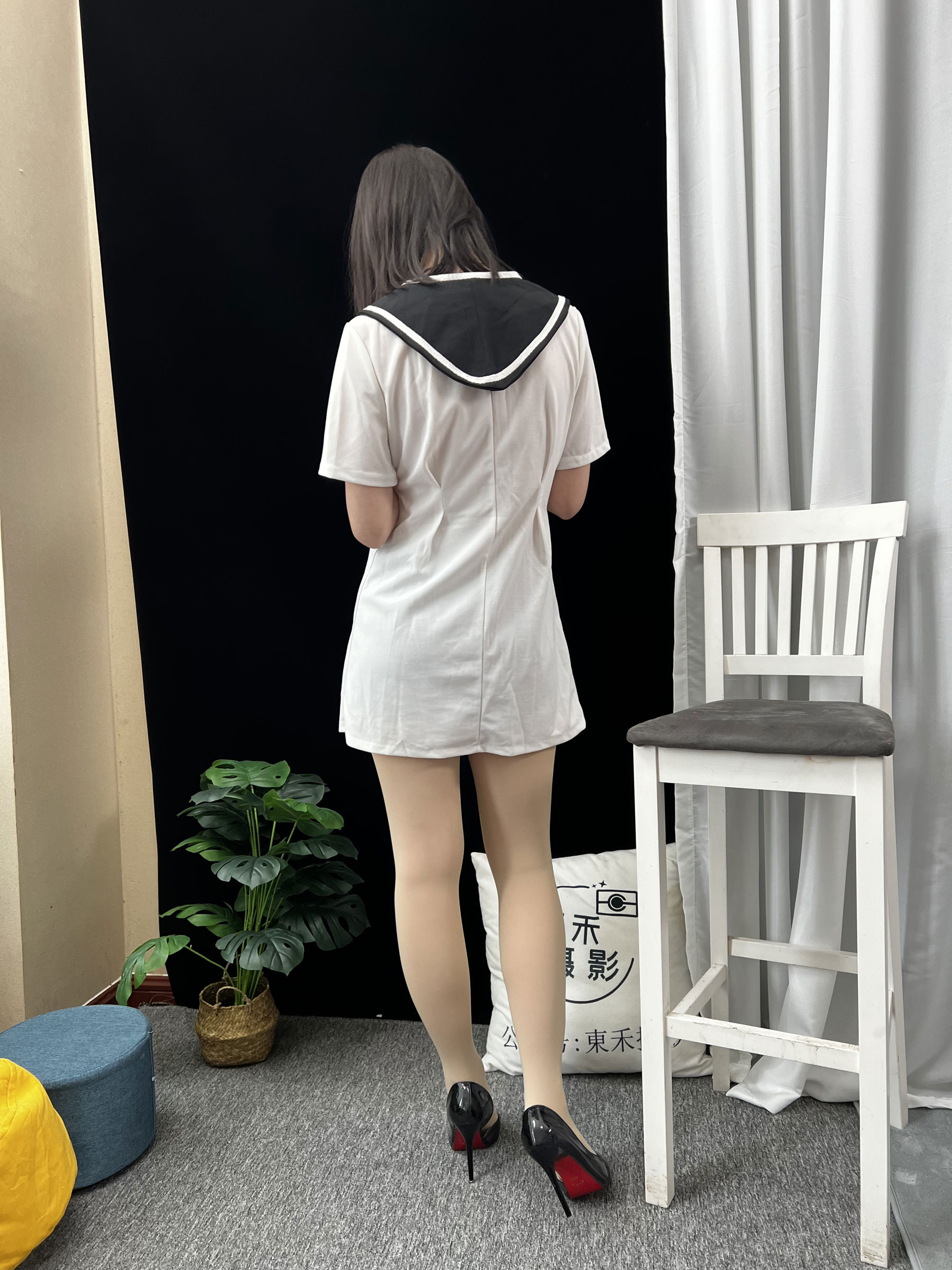 三禾摄影 No.013 海军白裙 高跟/(264P)