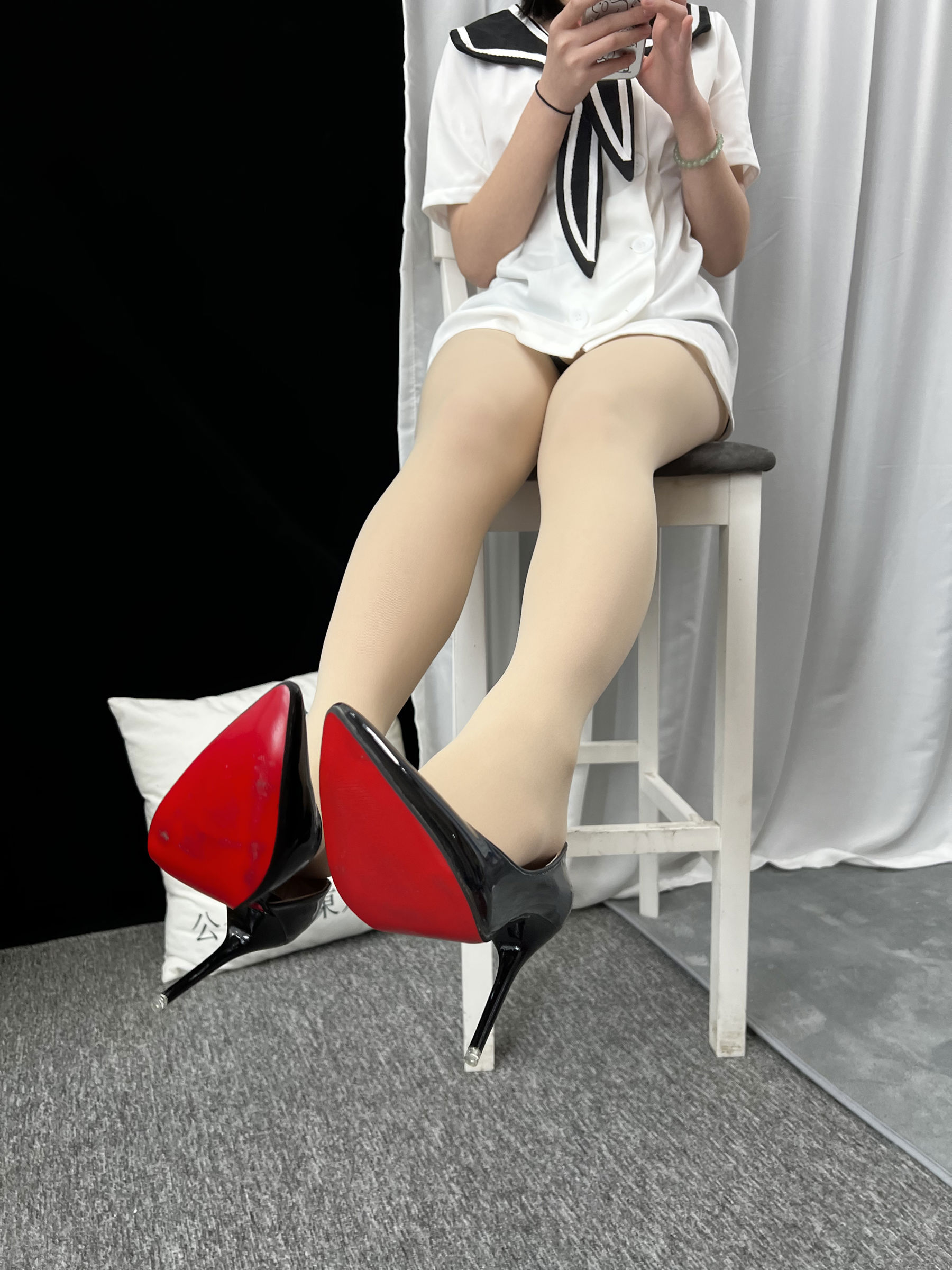 三禾摄影 No.013 海军白裙 高跟/(264P)