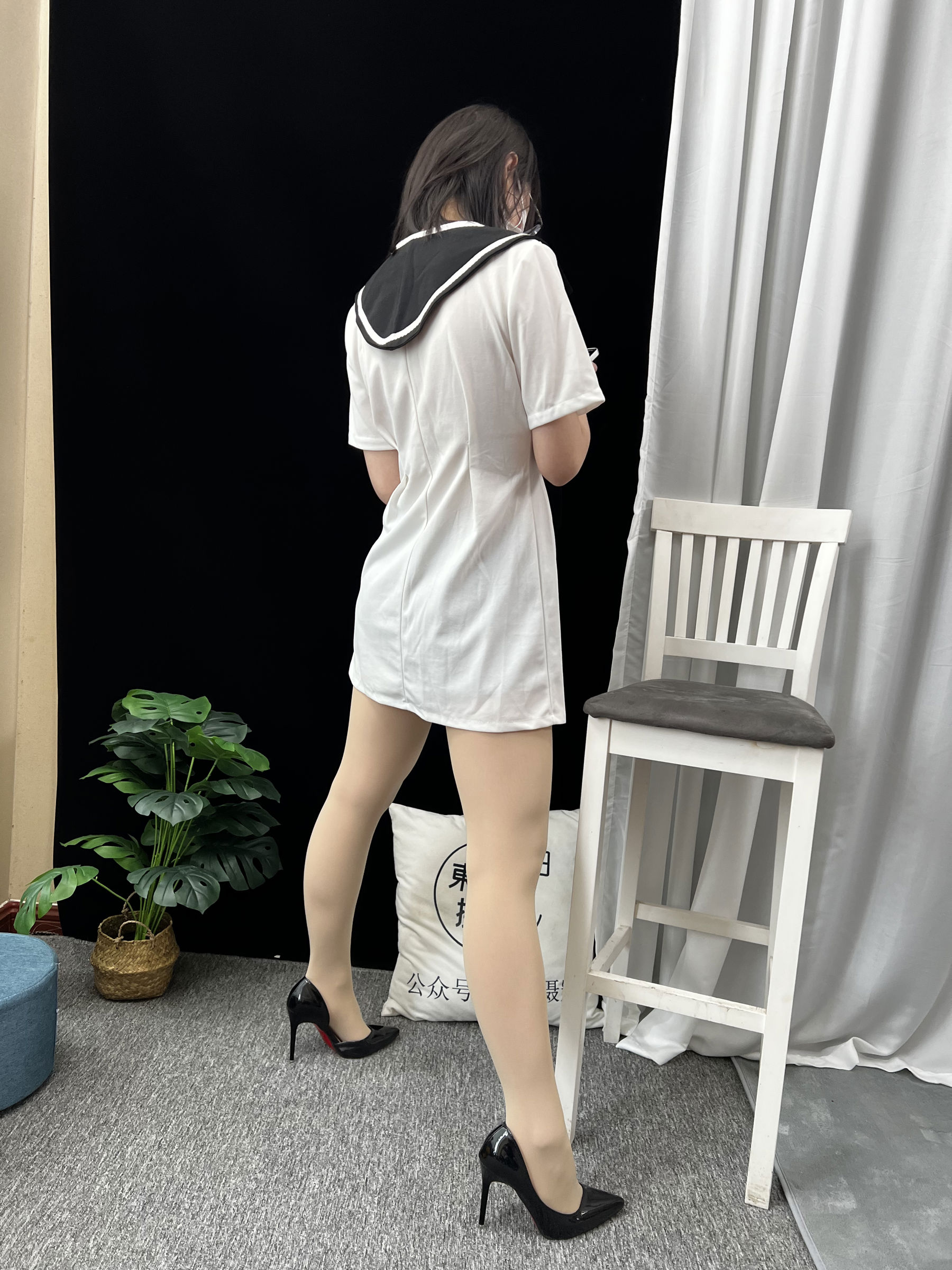 三禾摄影 No.013 海军白裙 高跟/(264P)