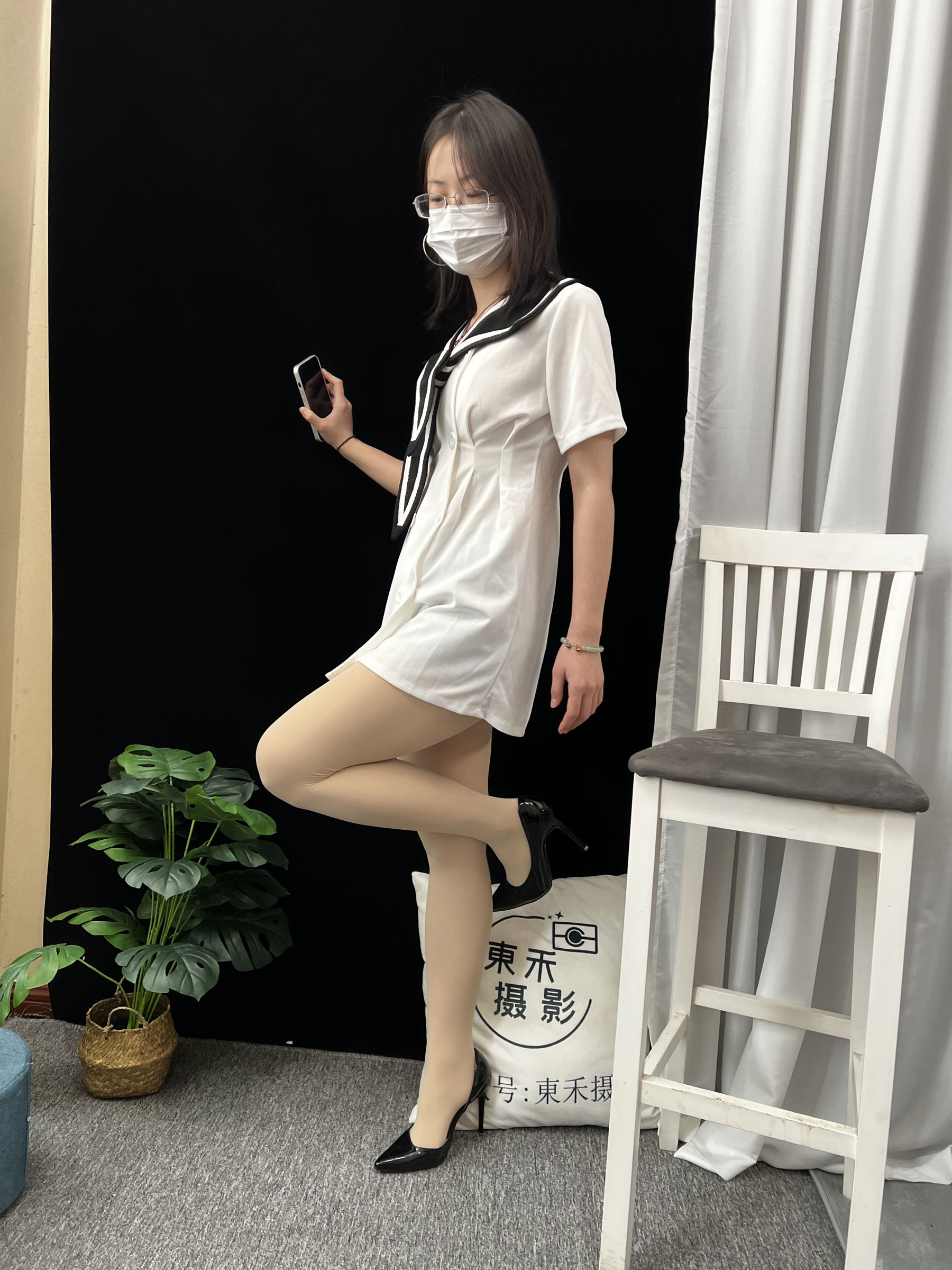 三禾摄影 No.013 海军白裙 高跟/(264P)