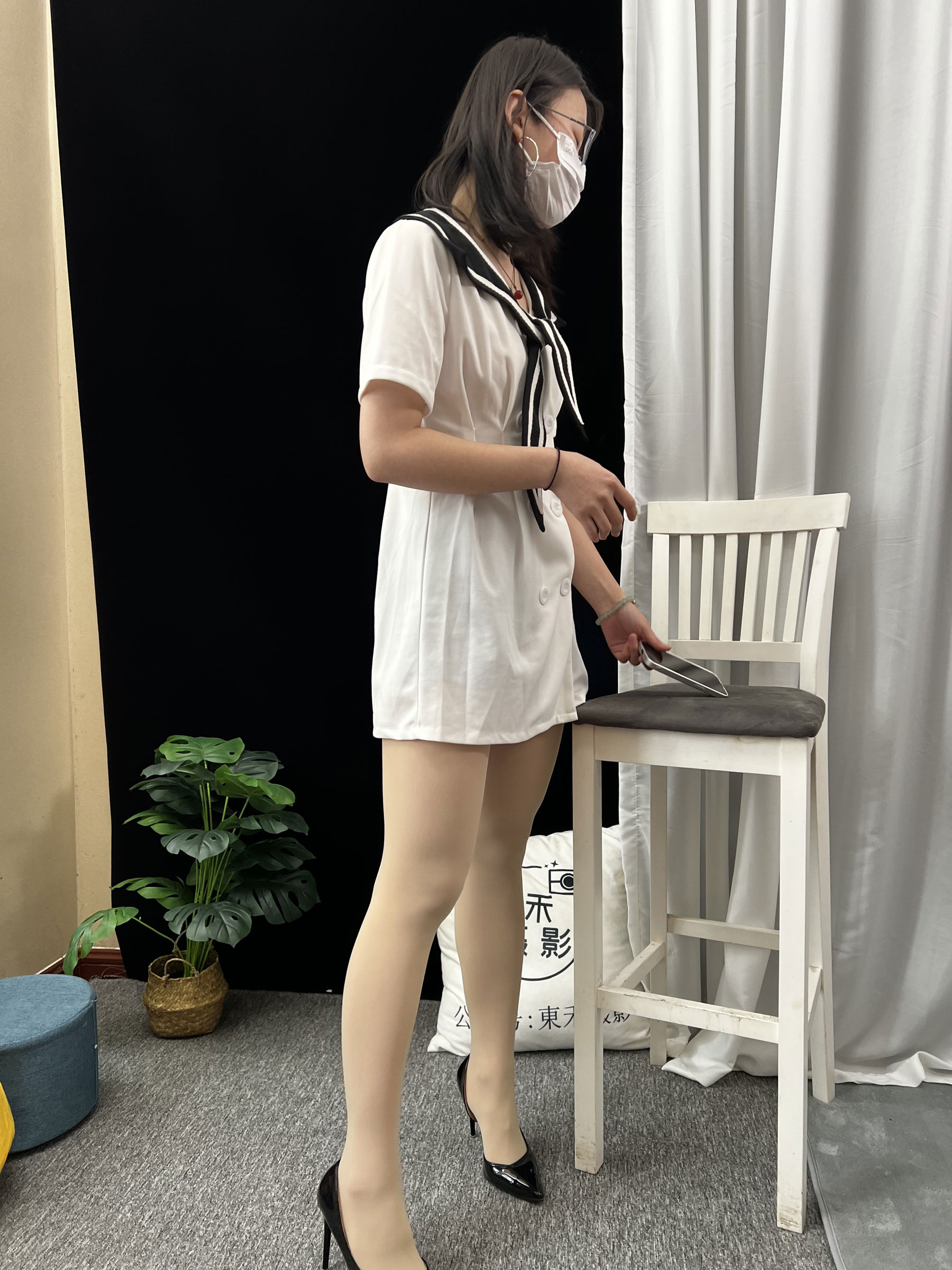 三禾摄影 No.013 海军白裙 高跟/(264P)