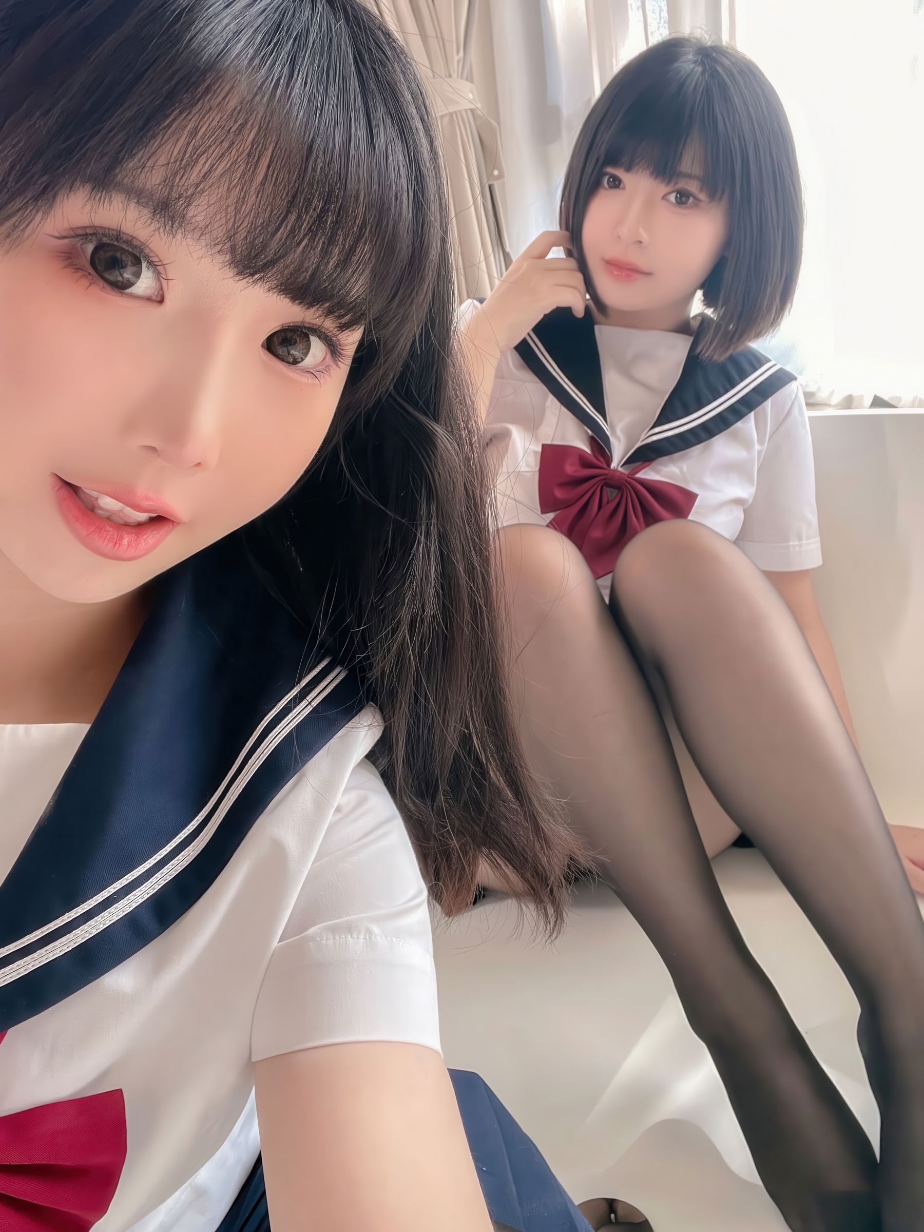 可爱人气Coser 面饼仙儿&半半子 - 少女幻想の刻/(79P)