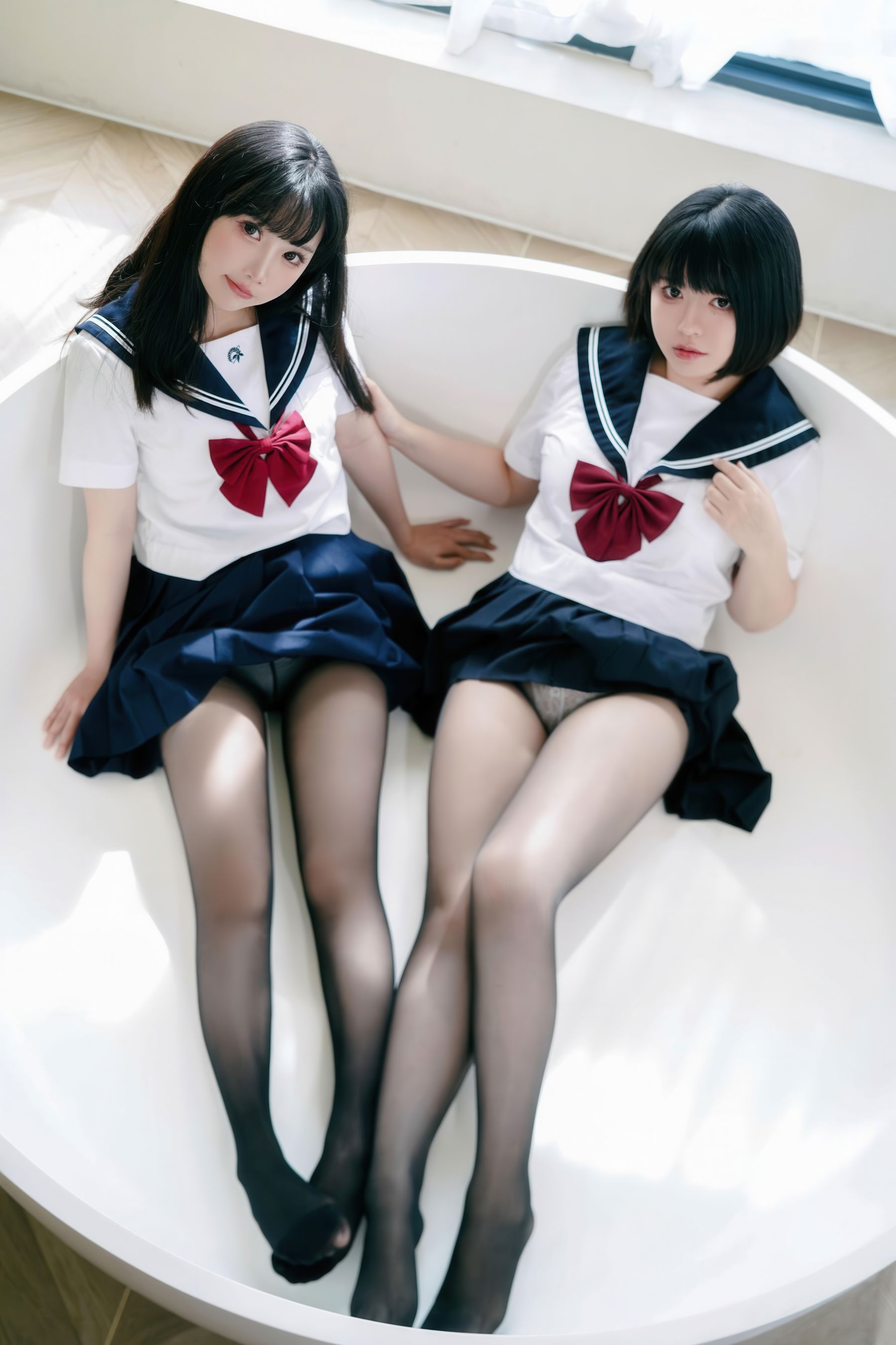 可爱人气Coser 面饼仙儿&半半子 - 少女幻想の刻/(79P)