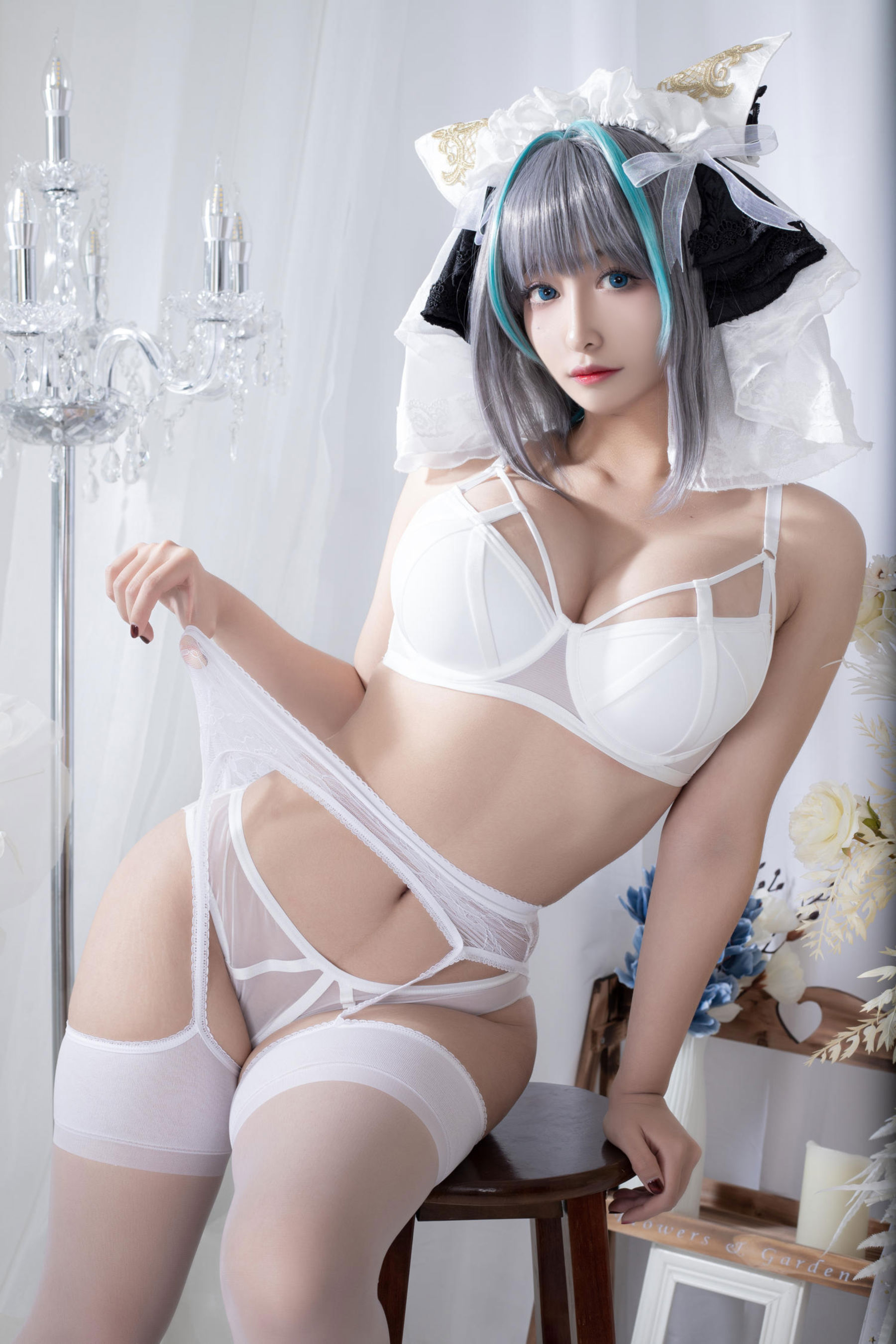 动漫博主 洛璃LoLiSAMA - 碧蓝航线 柴郡同人内衣/(66P)
