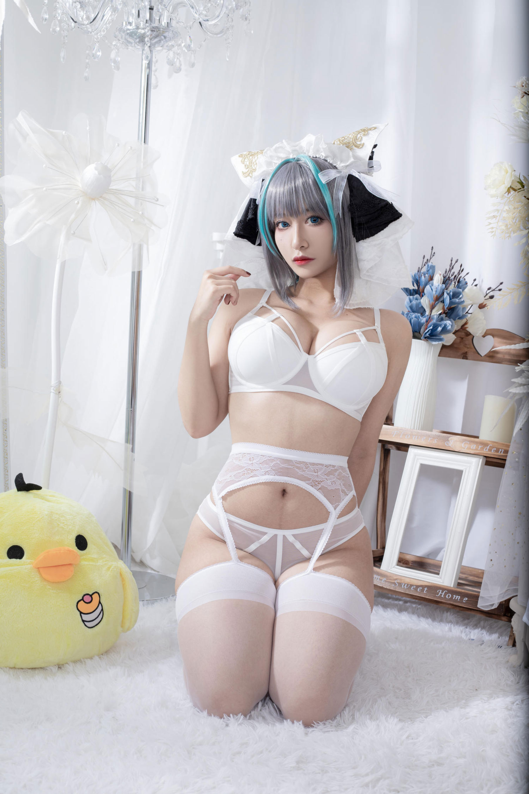 动漫博主 洛璃LoLiSAMA - 碧蓝航线 柴郡同人内衣/(66P)
