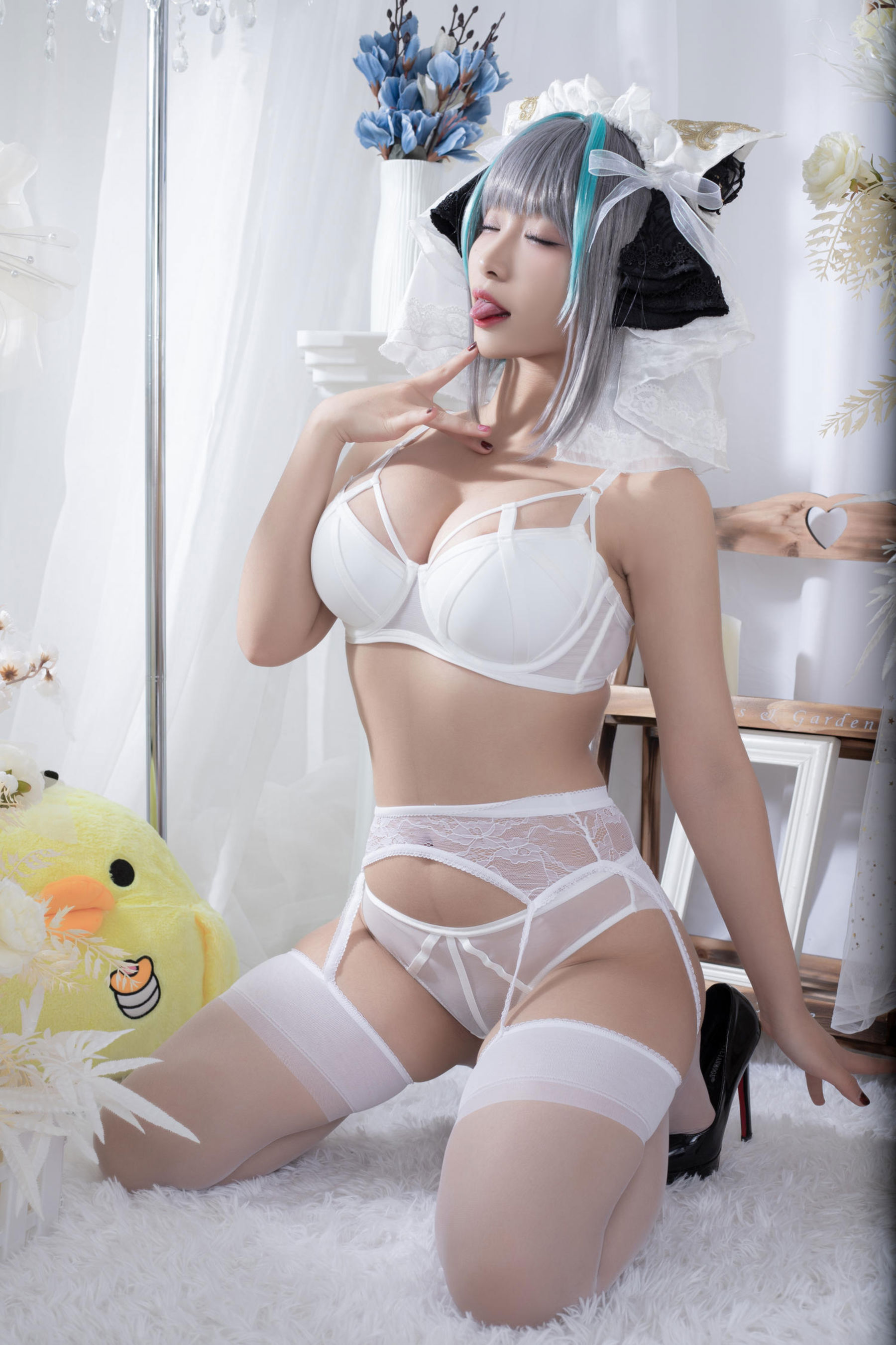 动漫博主 洛璃LoLiSAMA - 碧蓝航线 柴郡同人内衣/(66P)