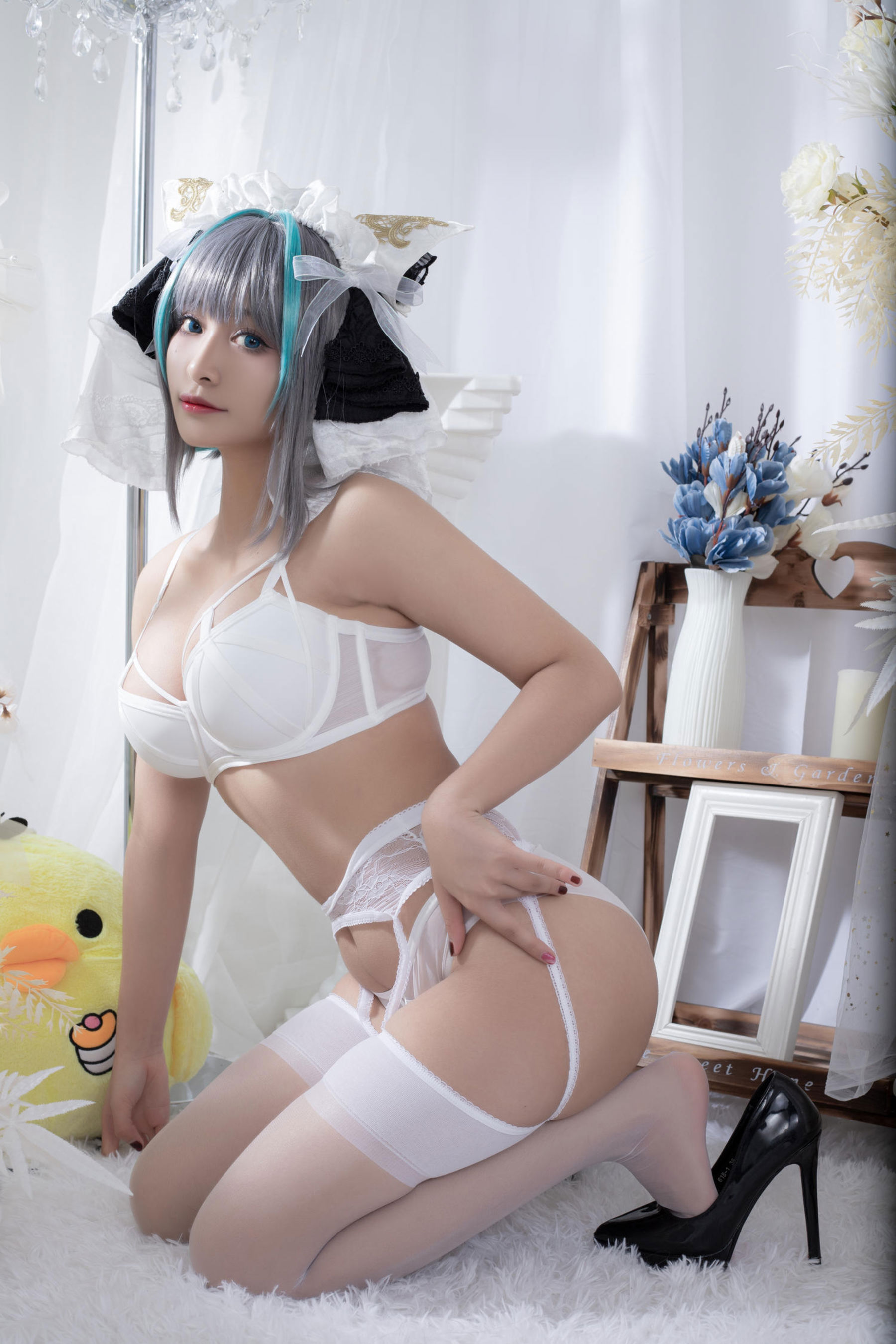 动漫博主 洛璃LoLiSAMA - 碧蓝航线 柴郡同人内衣/(66P)