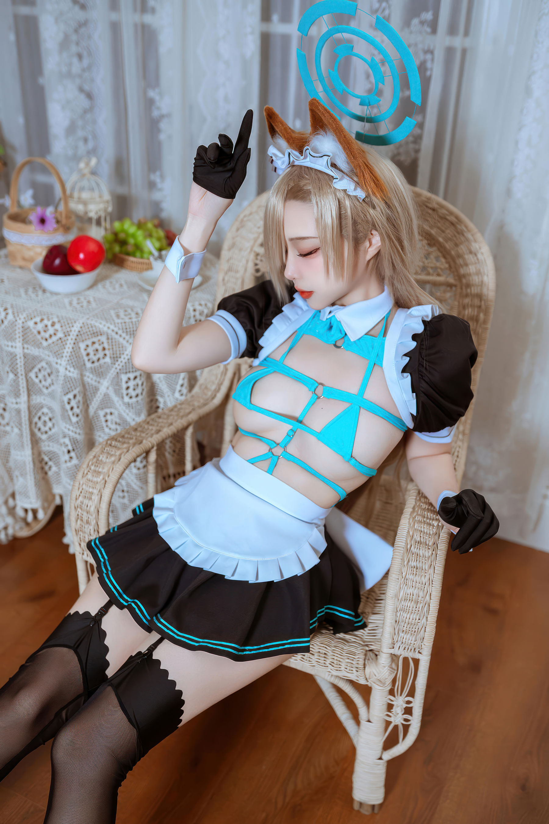 人气Coser 二佐Nisa - 蔚蓝档案 一之 濑明日奈 猫耳女仆/(39P)