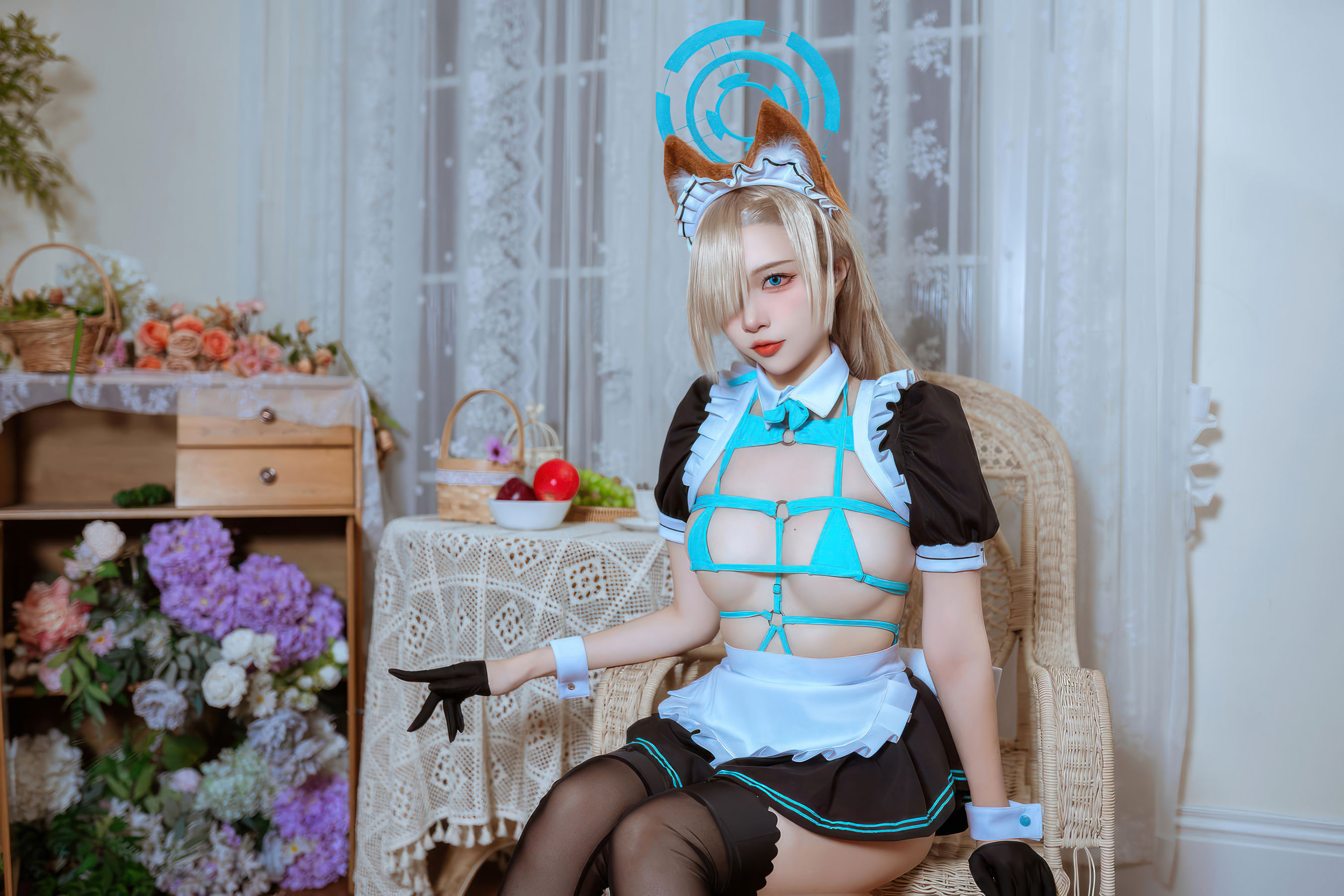 人气Coser 二佐Nisa - 蔚蓝档案 一之 濑明日奈 猫耳女仆/(39P)