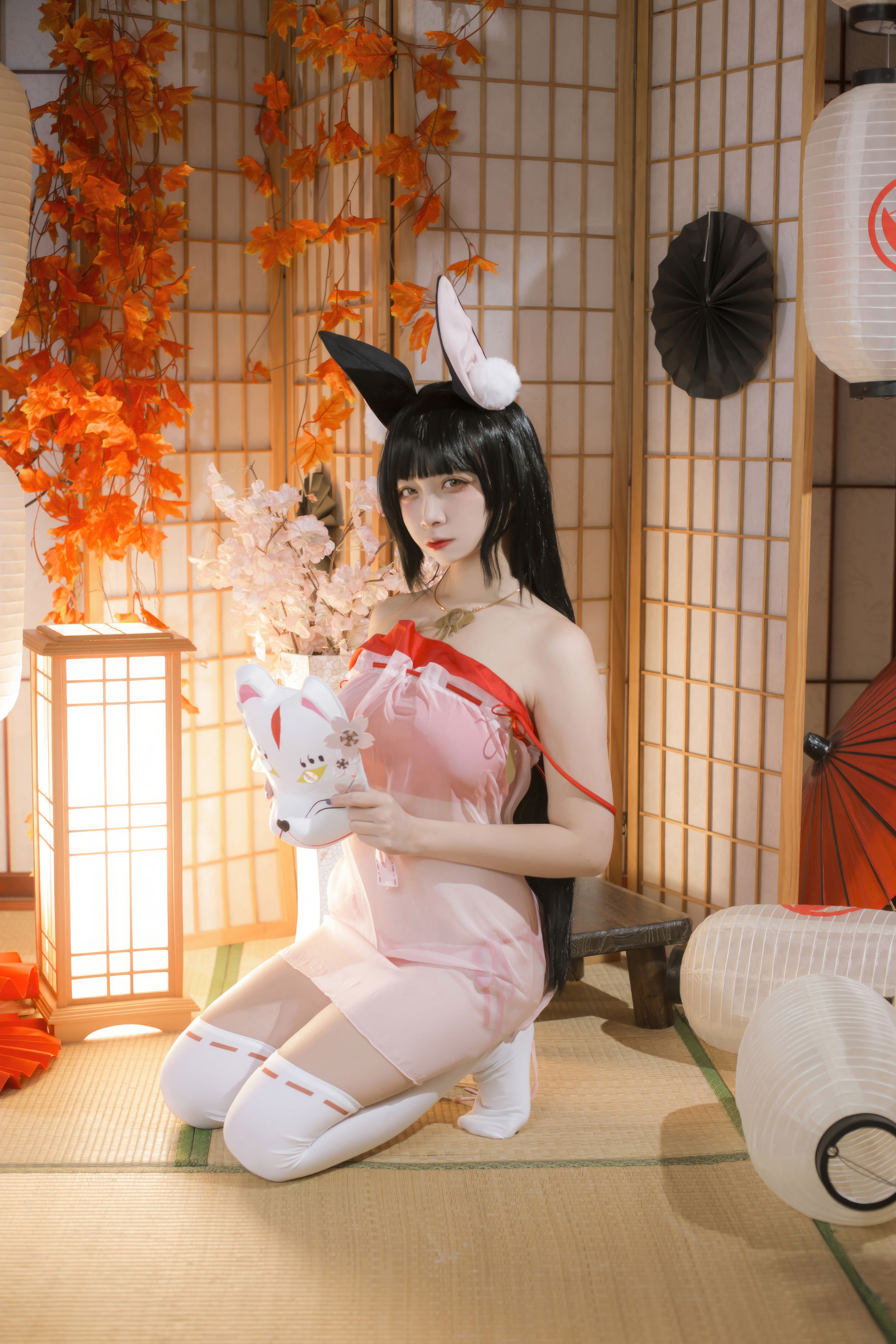 人气Coser 二佐Nisa - 碧蓝航线 长门 神子的休憩/(18P)