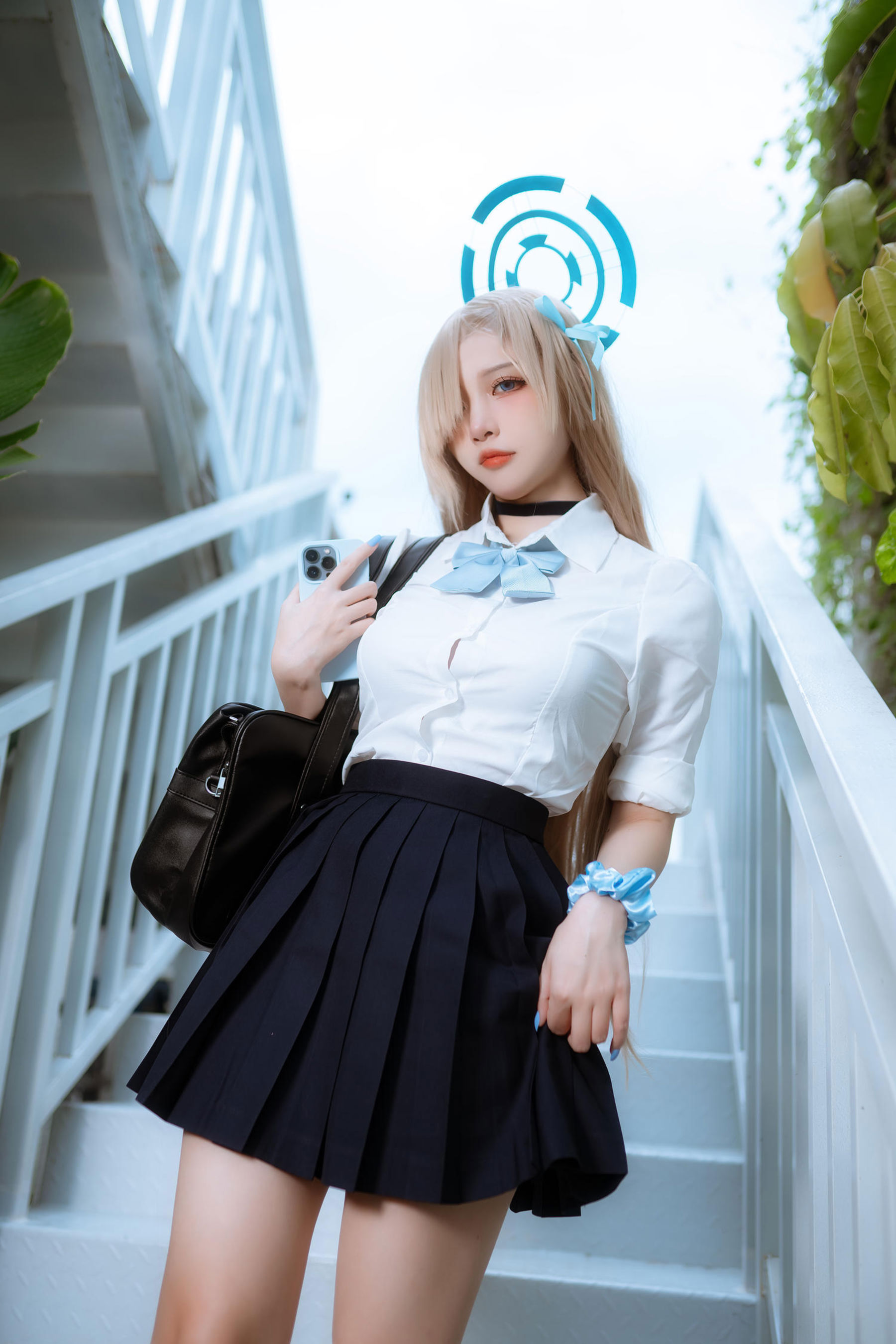 人气Coser 二佐Nisa - 蔚蓝档案 一之 濑明日奈 JK制服/(23P)