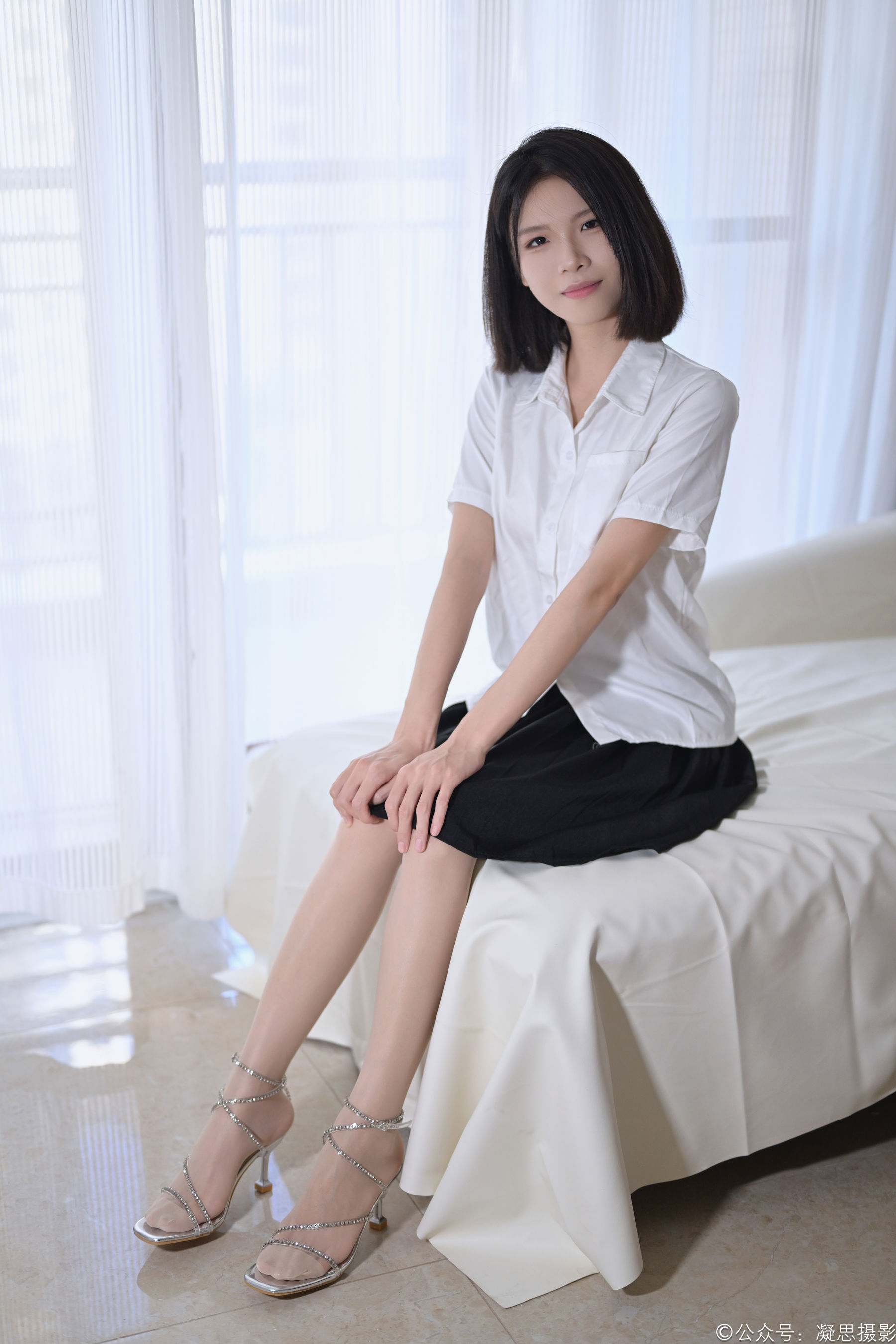 凝思摄影 No.040 小睿 - 制服、连裤肉丝、高跟鞋/(135P)