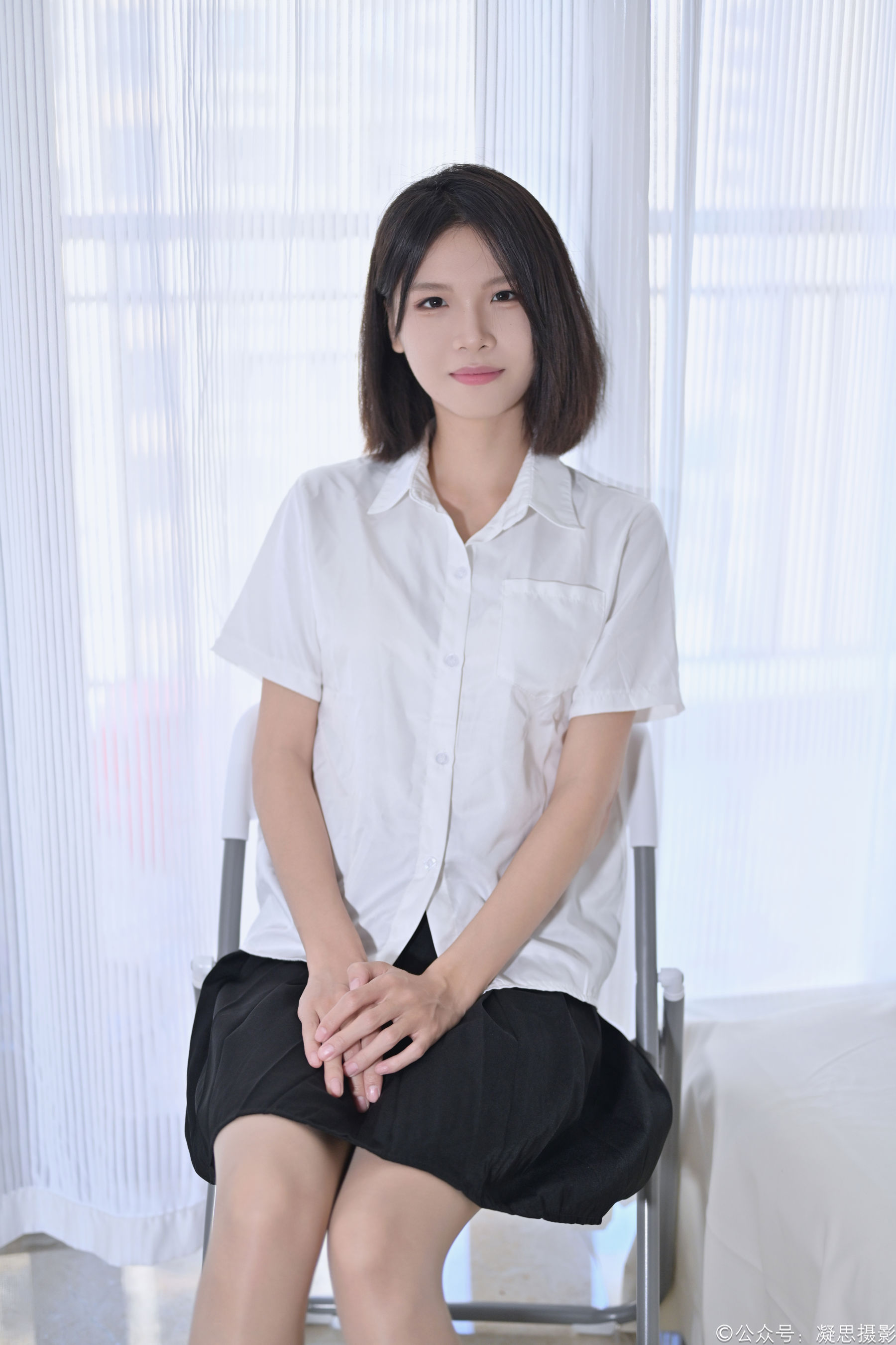 凝思摄影 No.040 小睿 - 制服、连裤肉丝、高跟鞋/(135P)