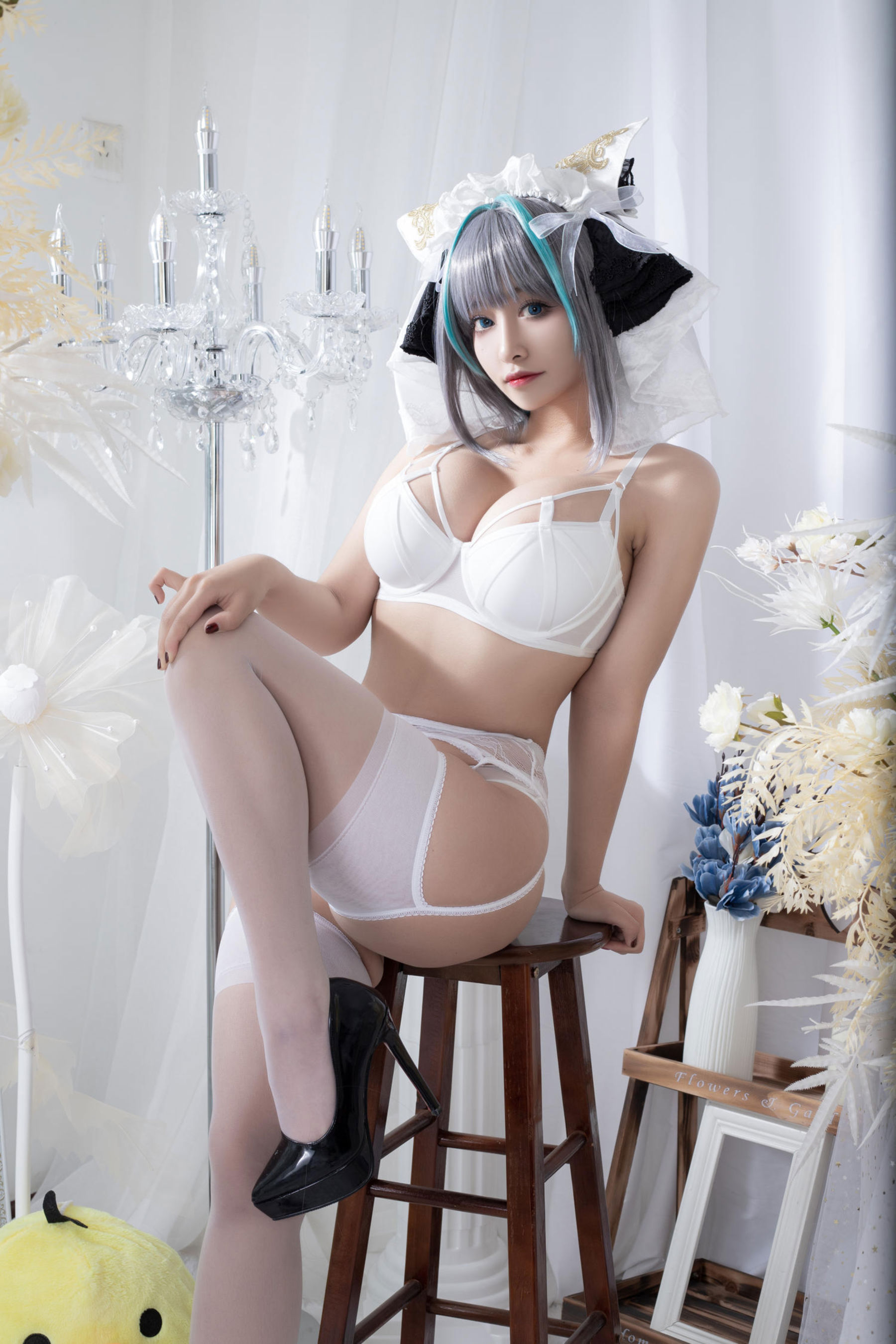 动漫博主 洛璃LoLiSAMA - 碧蓝航线 柴郡同人内衣/(66P)