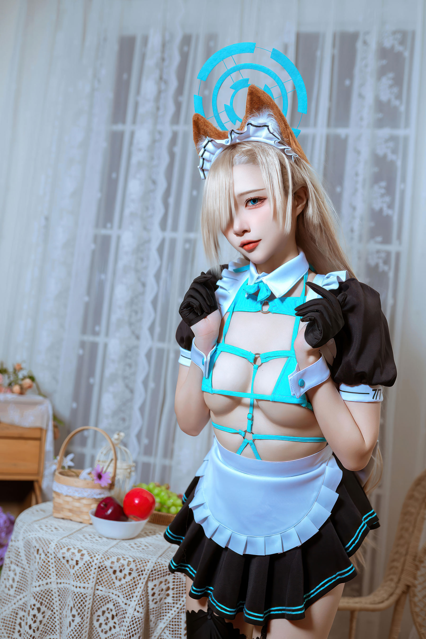 人气Coser 二佐Nisa - 蔚蓝档案 一之 濑明日奈 猫耳女仆/(39P)
