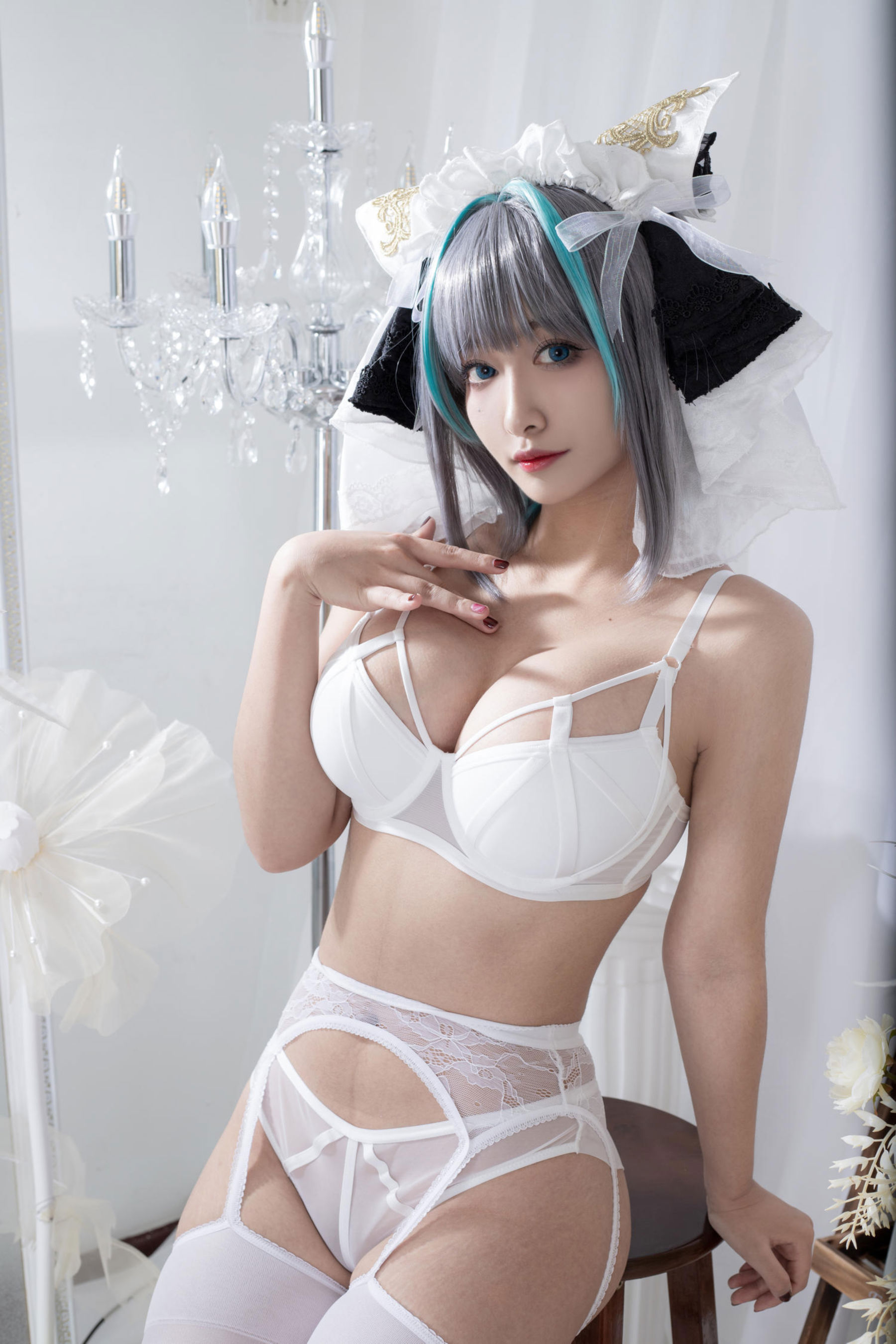 动漫博主 洛璃LoLiSAMA - 碧蓝航线 柴郡同人内衣/(66P)