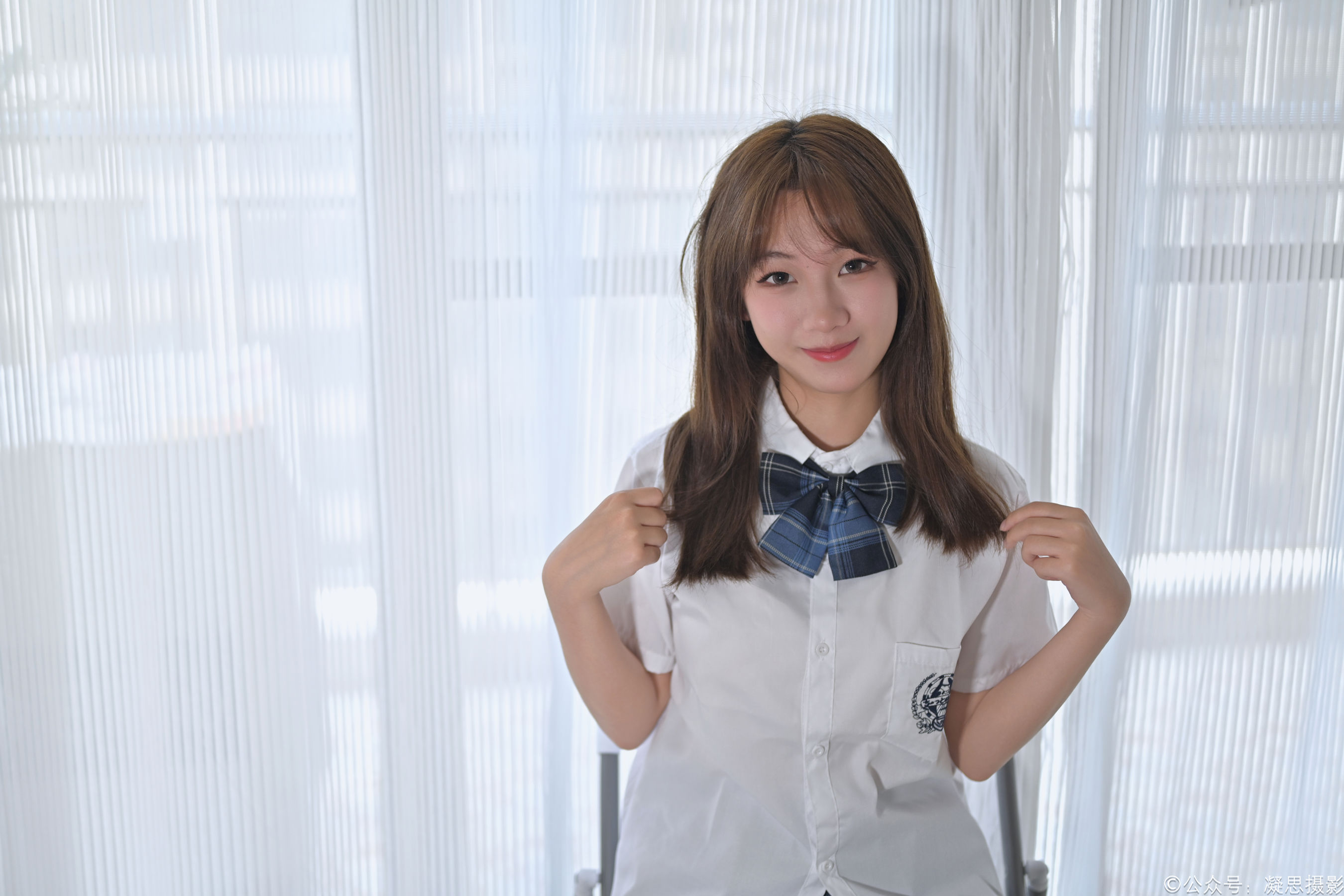 凝思摄影 No.046 铃铃 - jk制服、黑丝、小皮鞋/(148P)