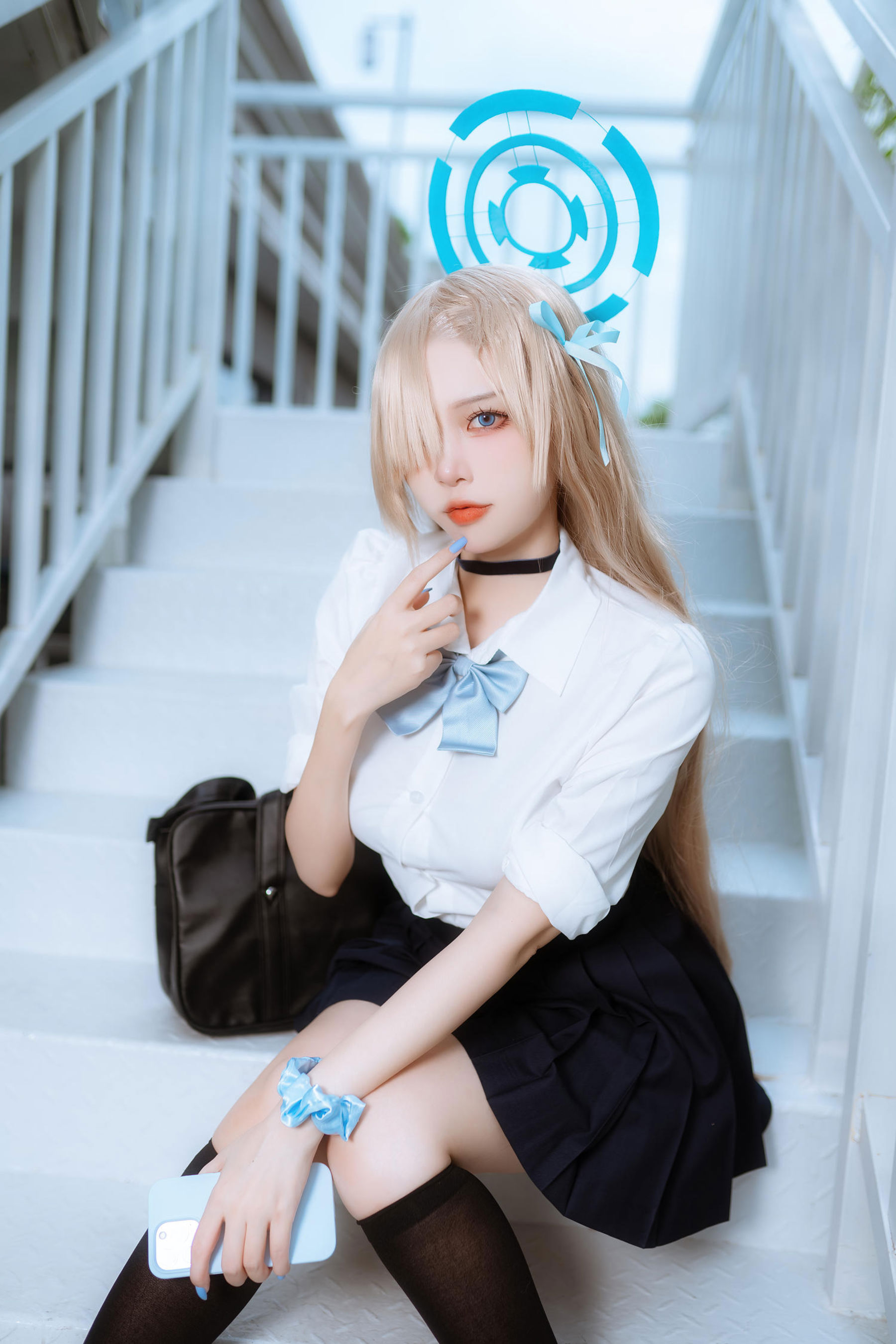 人气Coser 二佐Nisa - 蔚蓝档案 一之 濑明日奈 JK制服/(23P)