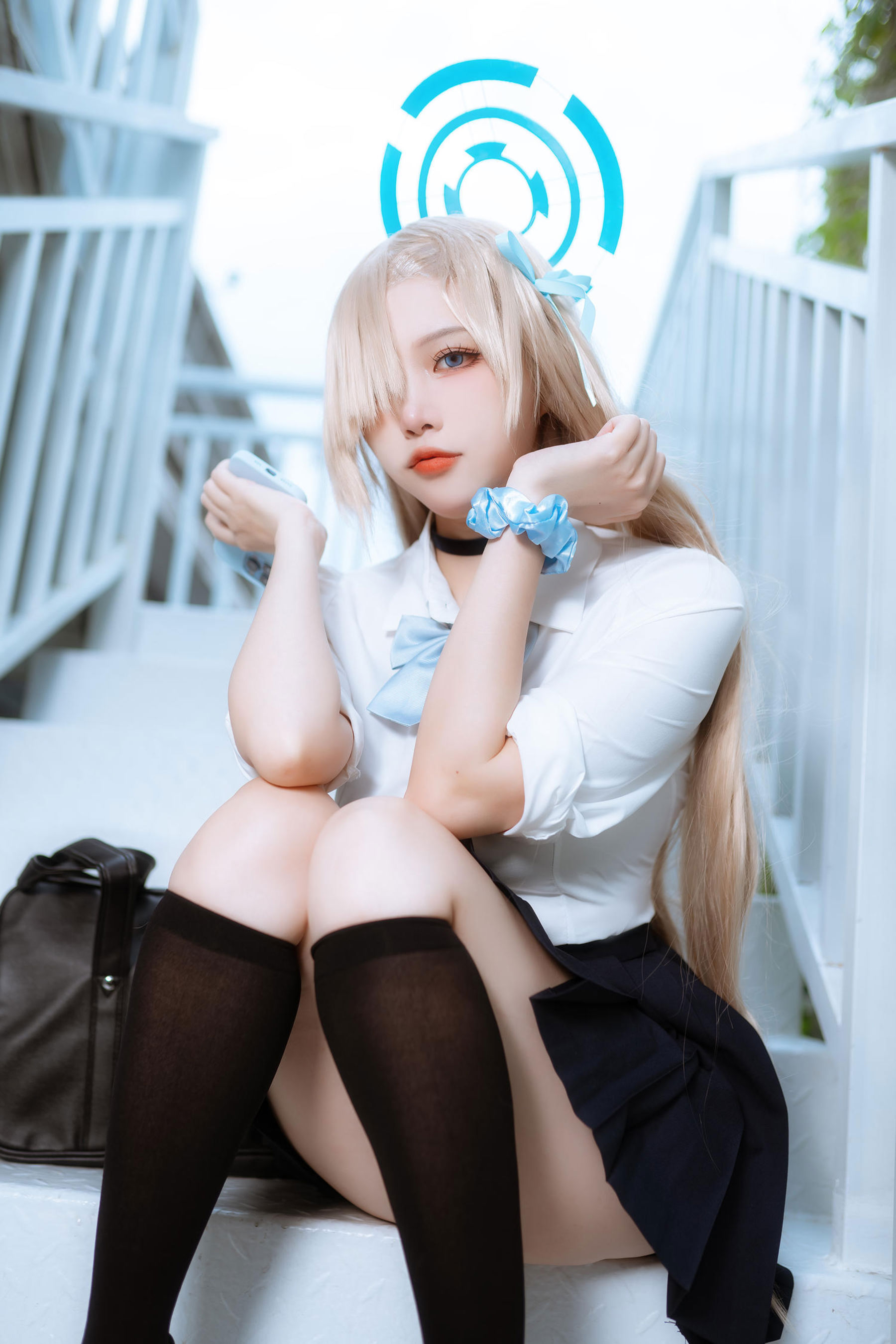 人气Coser 二佐Nisa - 蔚蓝档案 一之 濑明日奈 JK制服/(23P)