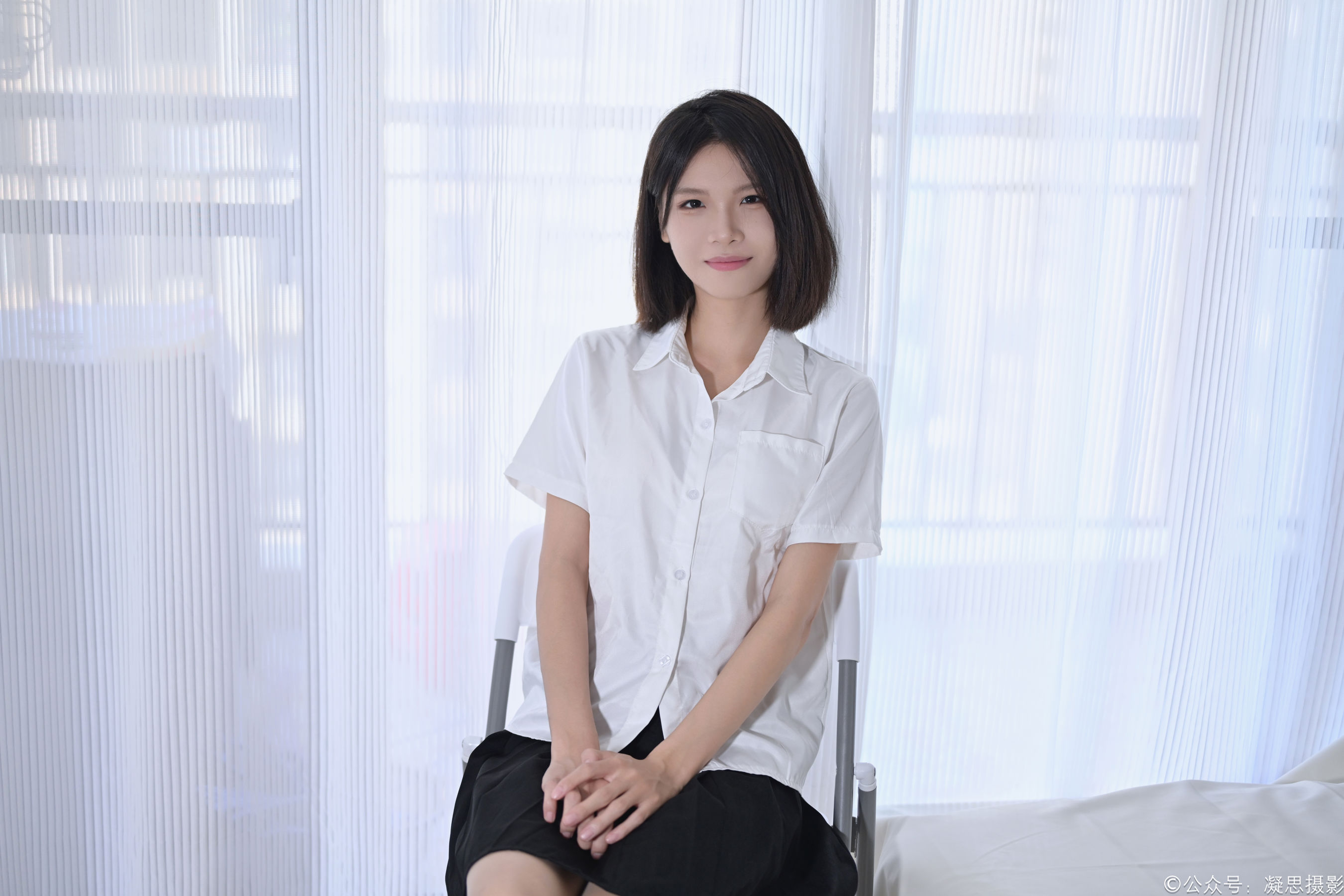 凝思摄影 No.040 小睿 - 制服、连裤肉丝、高跟鞋/(135P)