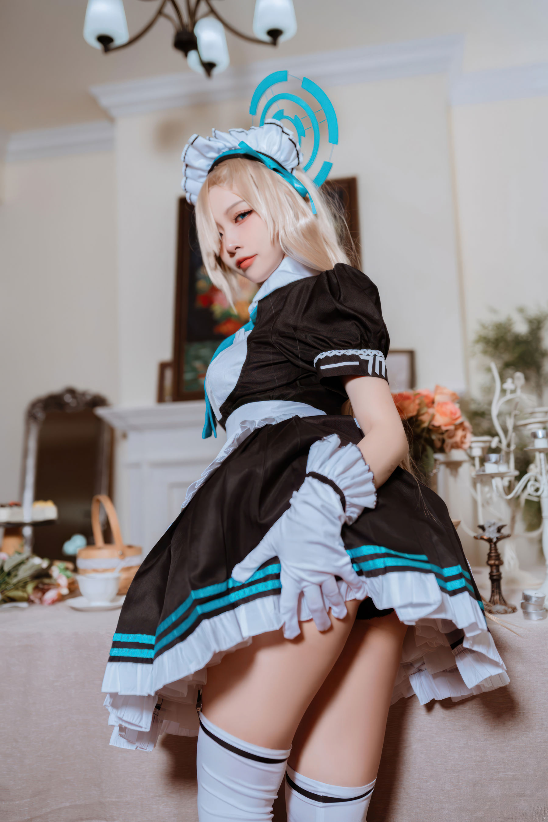 人气Coser 二佐Nisa - 蔚蓝档案 一之 濑明日奈 女仆/(30P)