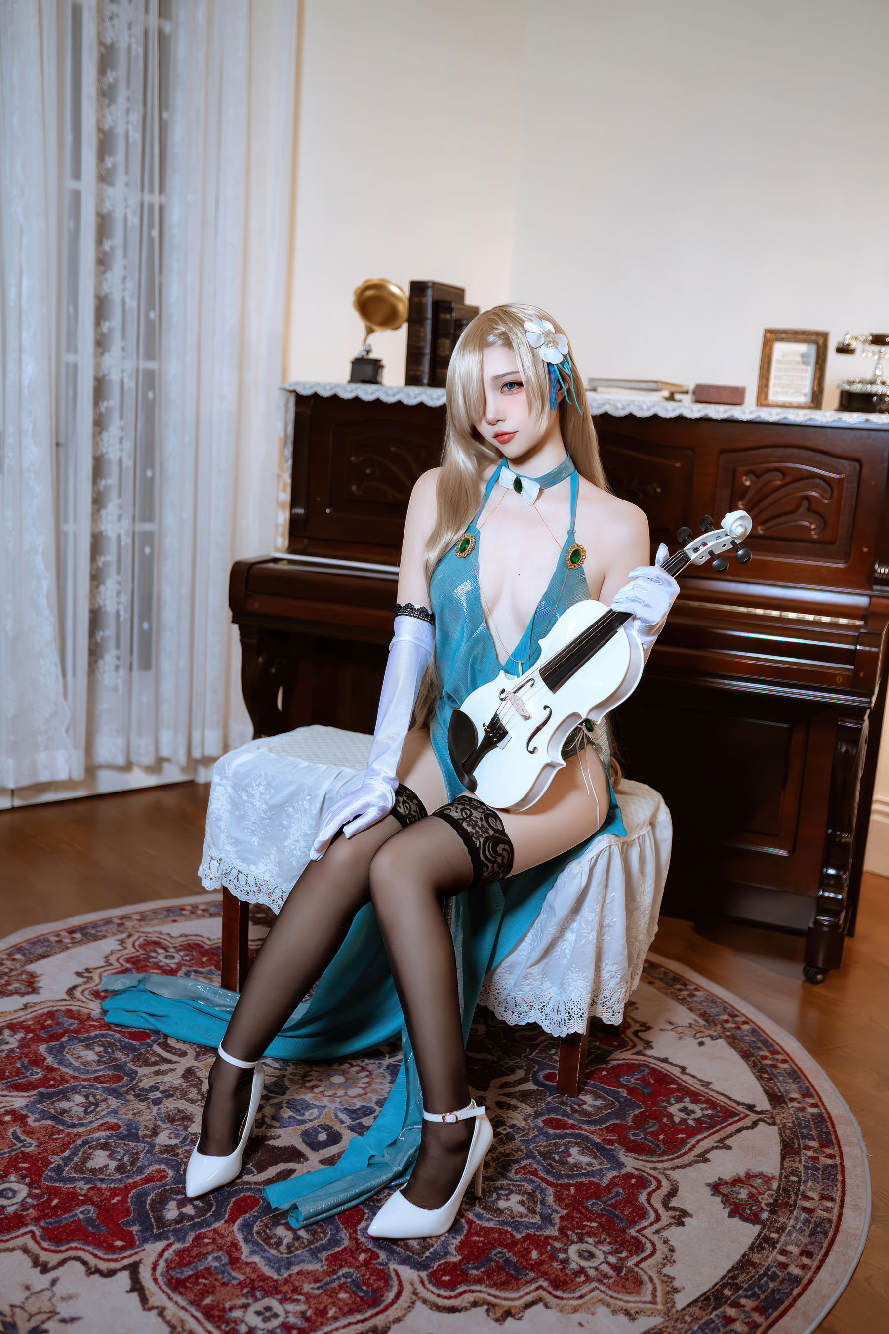 人气Coser 二佐Nisa - 蔚蓝档案 一之 濑明日奈 礼服/(28P)