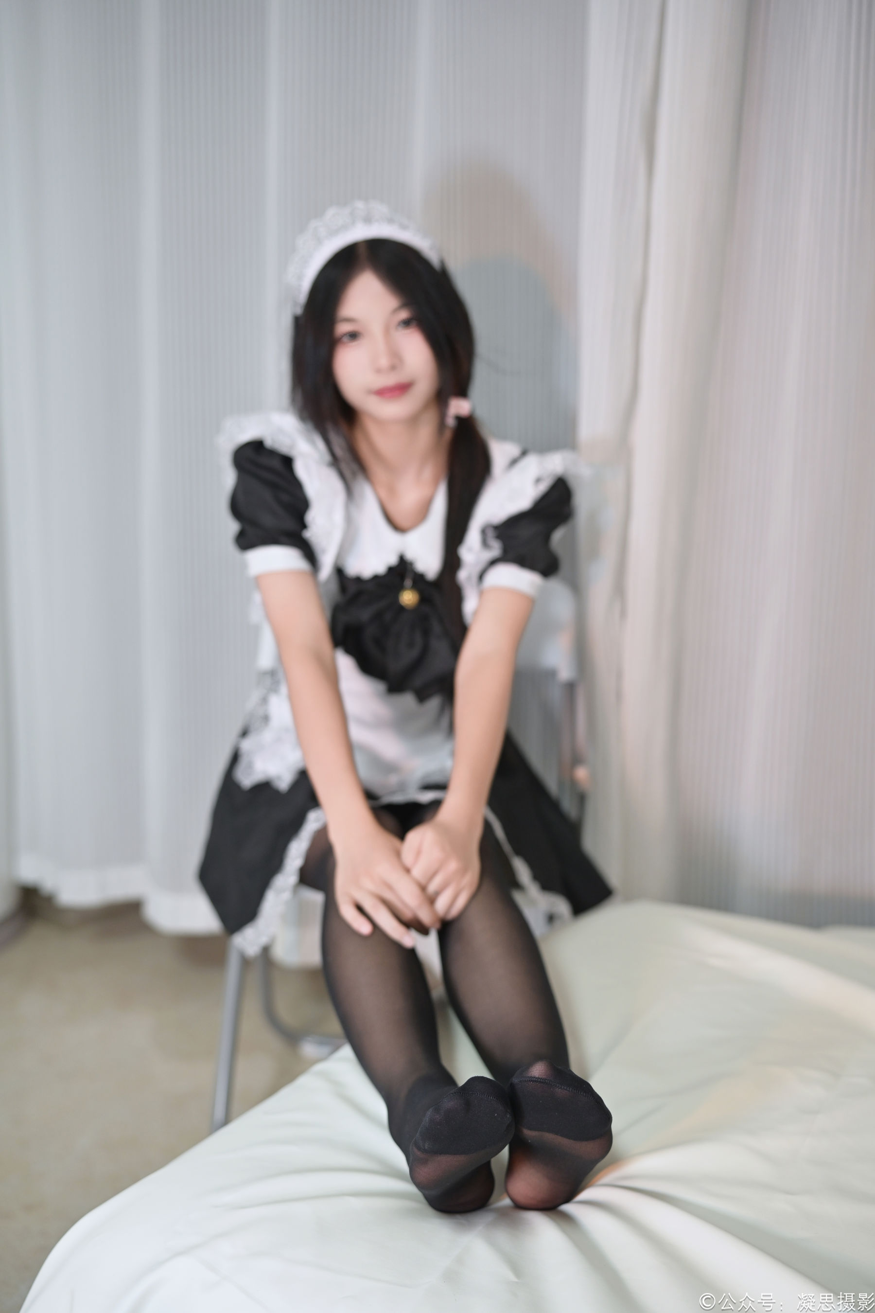 凝思摄影 No.045 沅沅 - 女仆装、黑丝、小皮鞋/(150P)