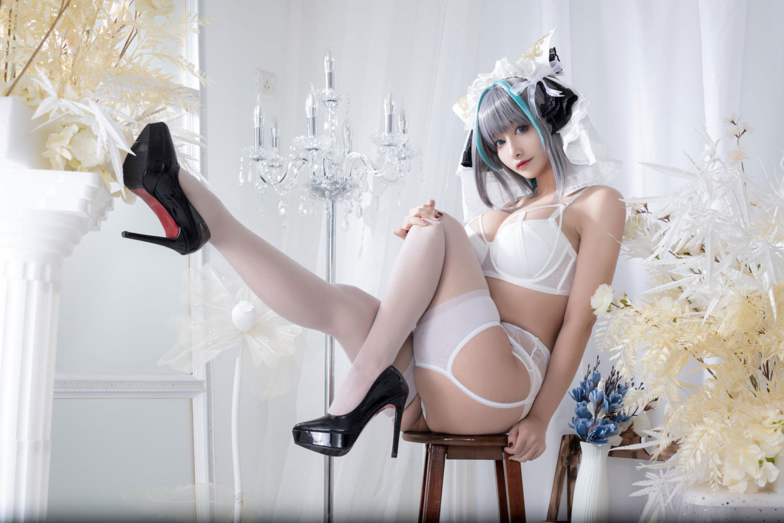 动漫博主 洛璃LoLiSAMA - 碧蓝航线 柴郡同人内衣/(66P)