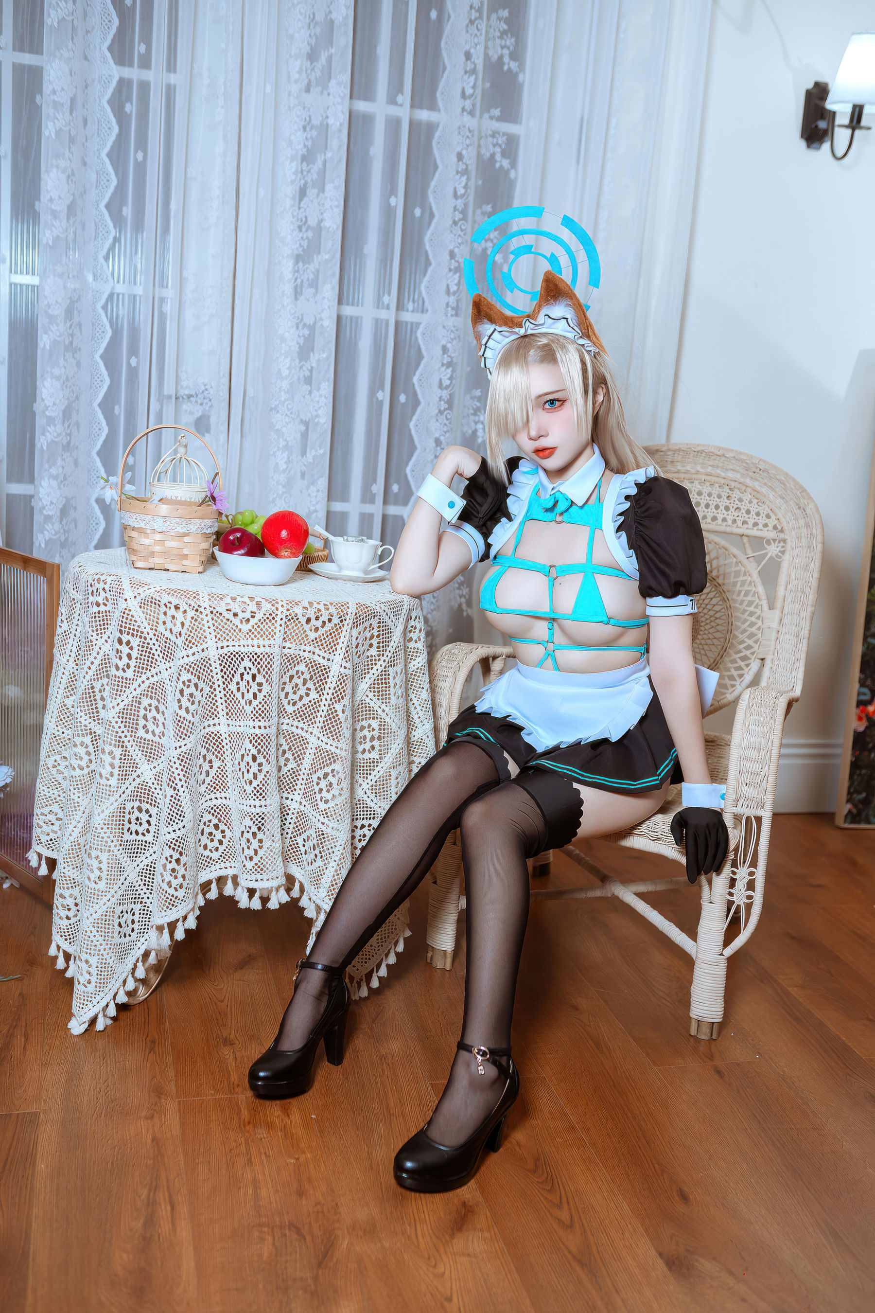 人气Coser 二佐Nisa - 蔚蓝档案 一之 濑明日奈 猫耳女仆/(39P)