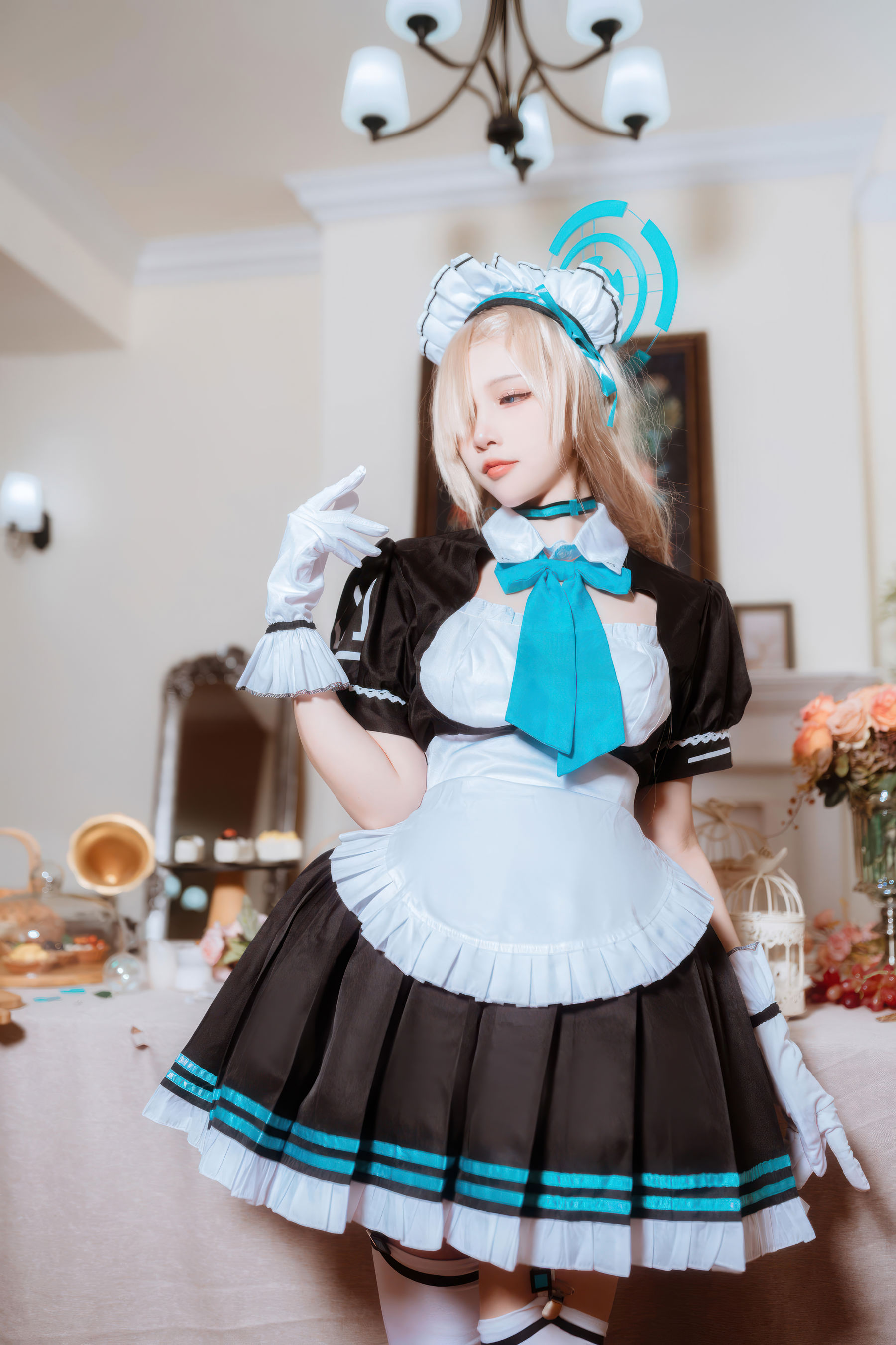 人气Coser 二佐Nisa - 蔚蓝档案 一之 濑明日奈 女仆/(30P)