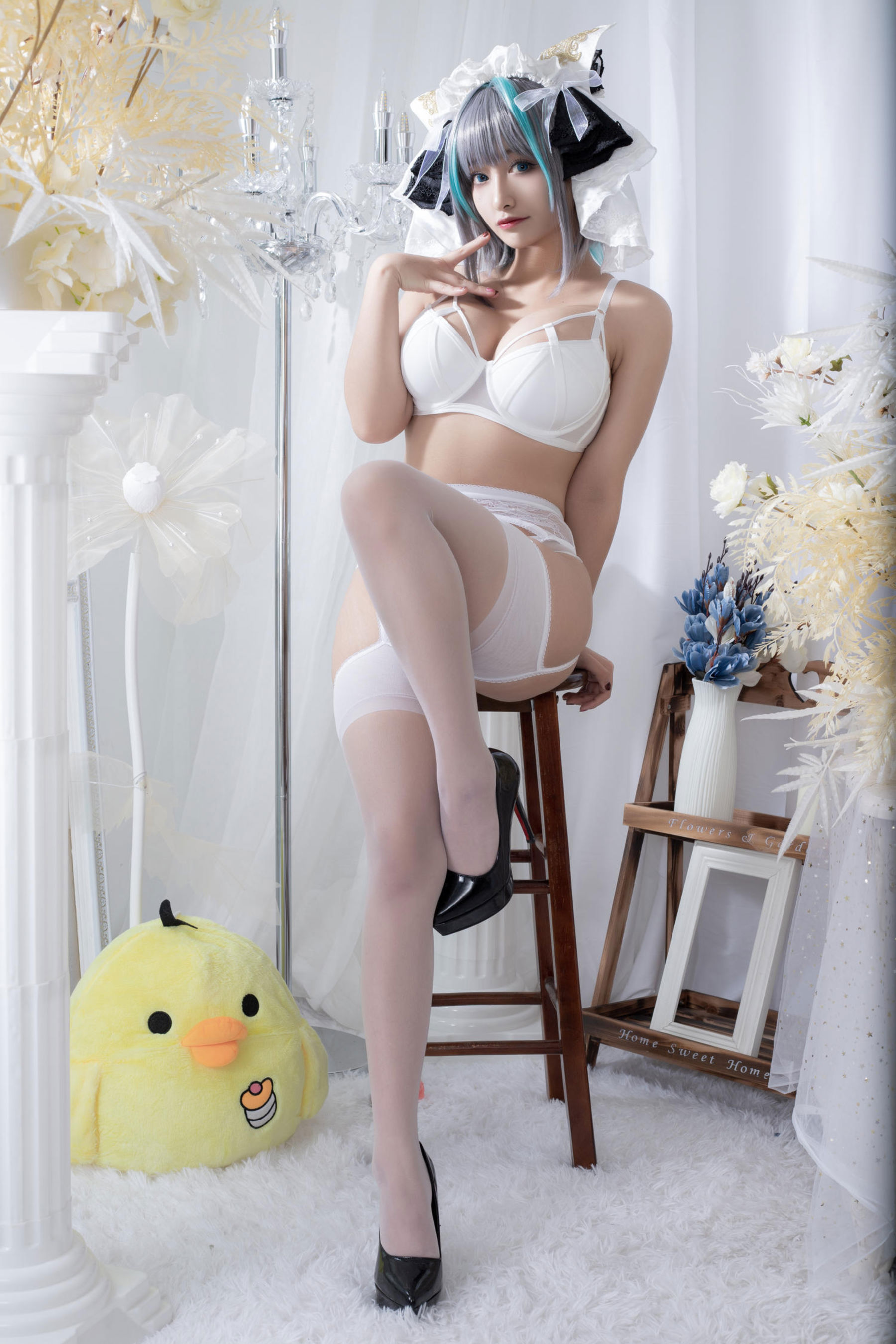 动漫博主 洛璃LoLiSAMA - 碧蓝航线 柴郡同人内衣/(66P)