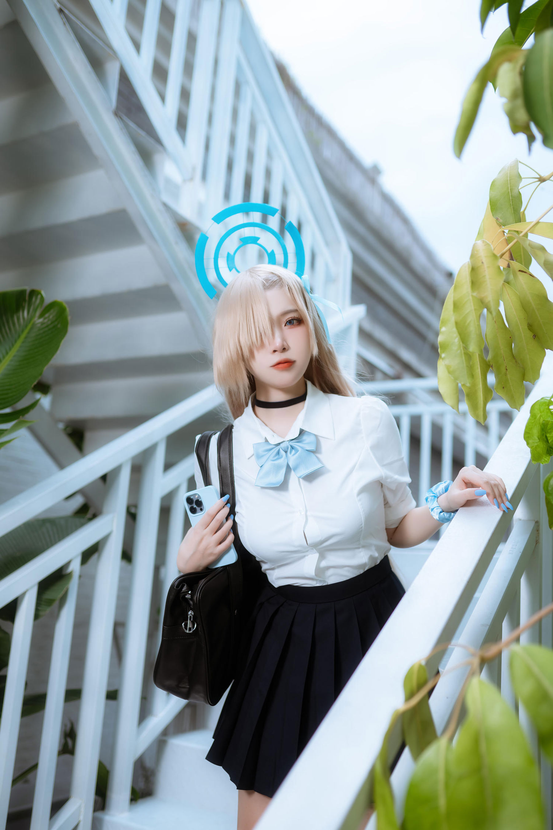 人气Coser 二佐Nisa - 蔚蓝档案 一之 濑明日奈 JK制服/(23P)