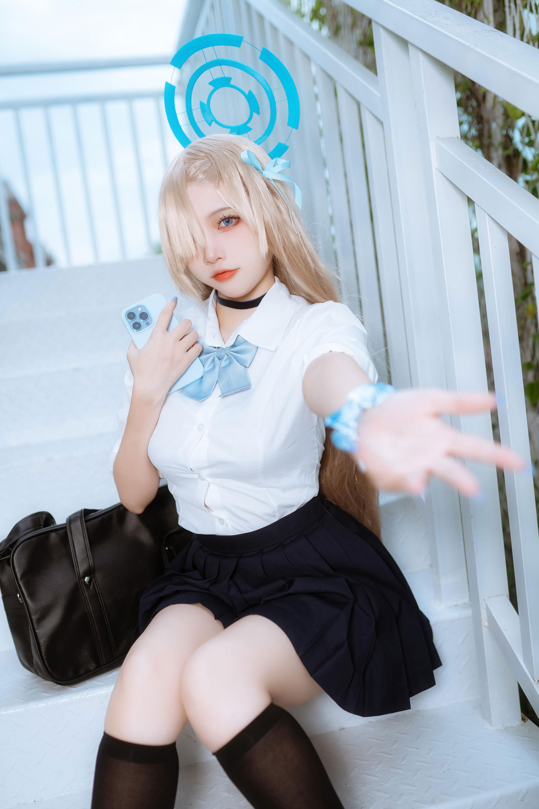 人气Coser 二佐Nisa - 蔚蓝档案 一之 濑明日奈 JK制服/(23P)