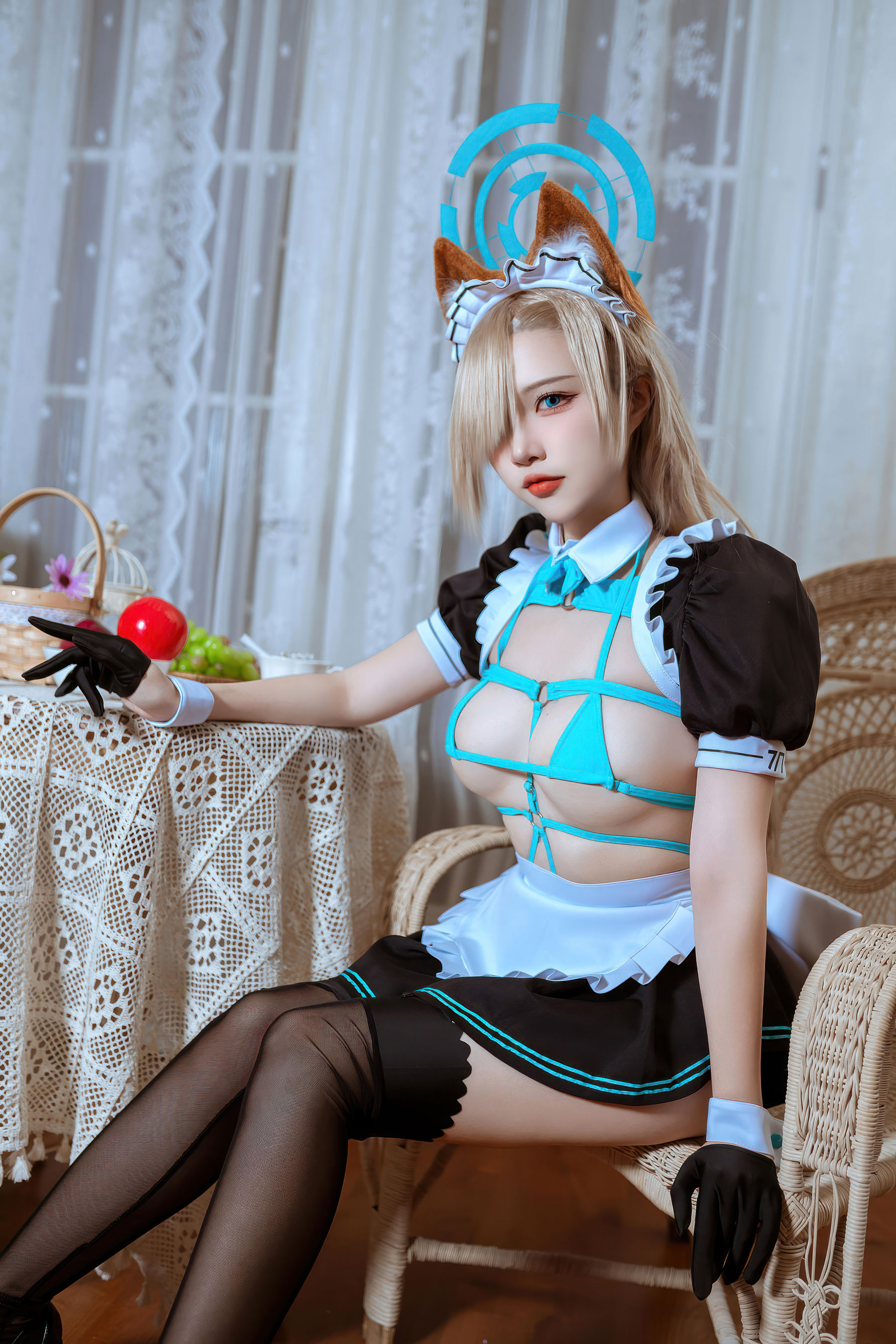 人气Coser 二佐Nisa - 蔚蓝档案 一之 濑明日奈 猫耳女仆/(39P)
