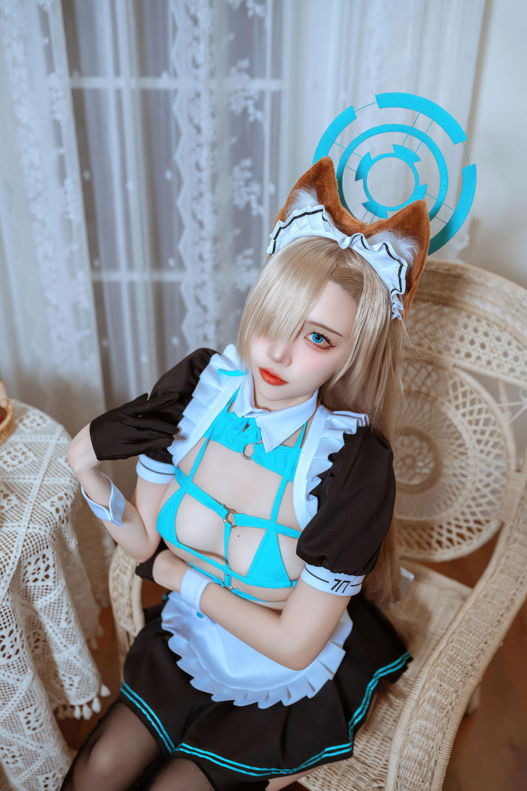人气Coser 二佐Nisa - 蔚蓝档案 一之 濑明日奈 猫耳女仆/(39P)
